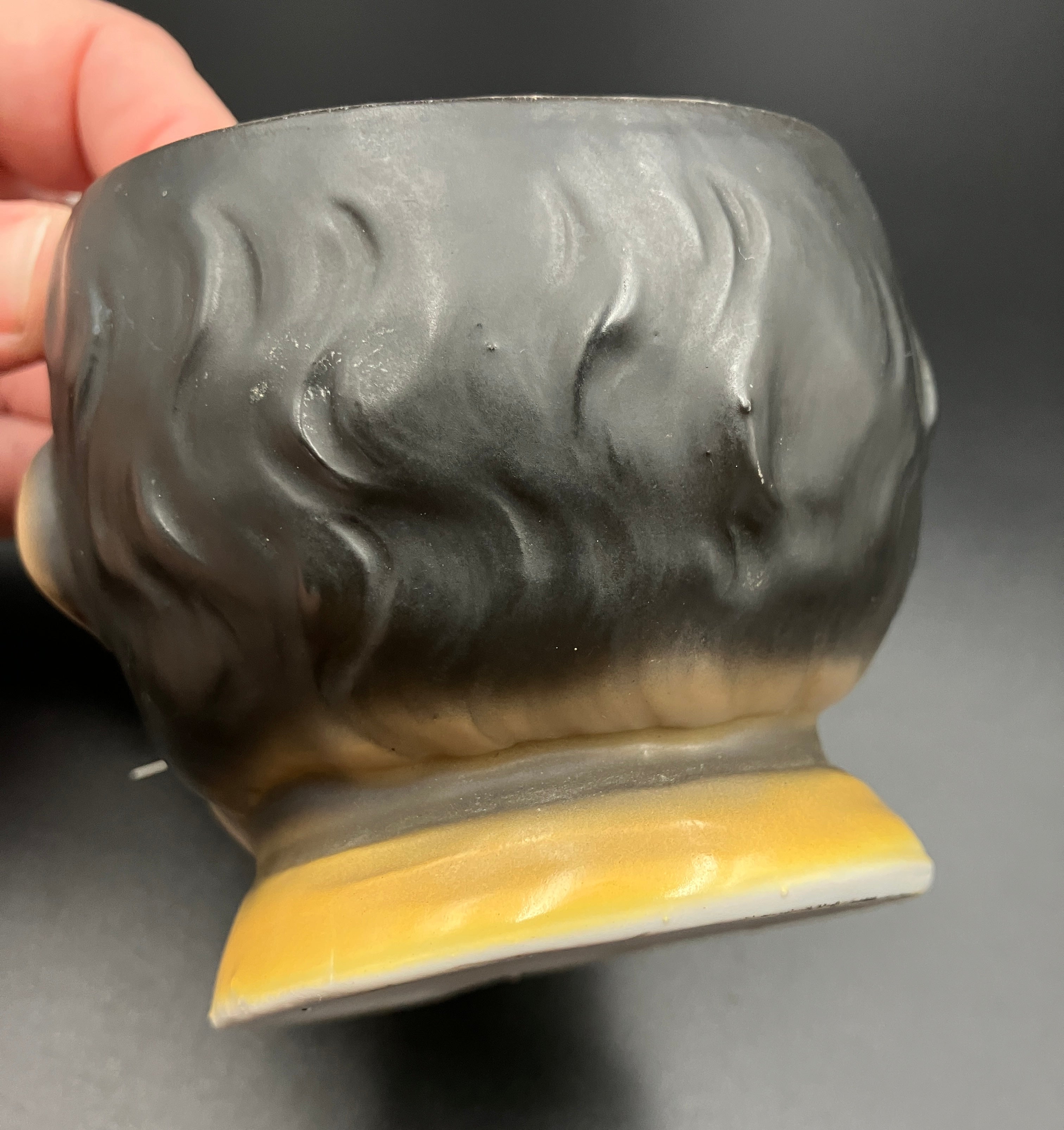 Share Antique Tobacco Jar - Chinaman With Hat Cigar Humidor Storage Porcelain - Rare