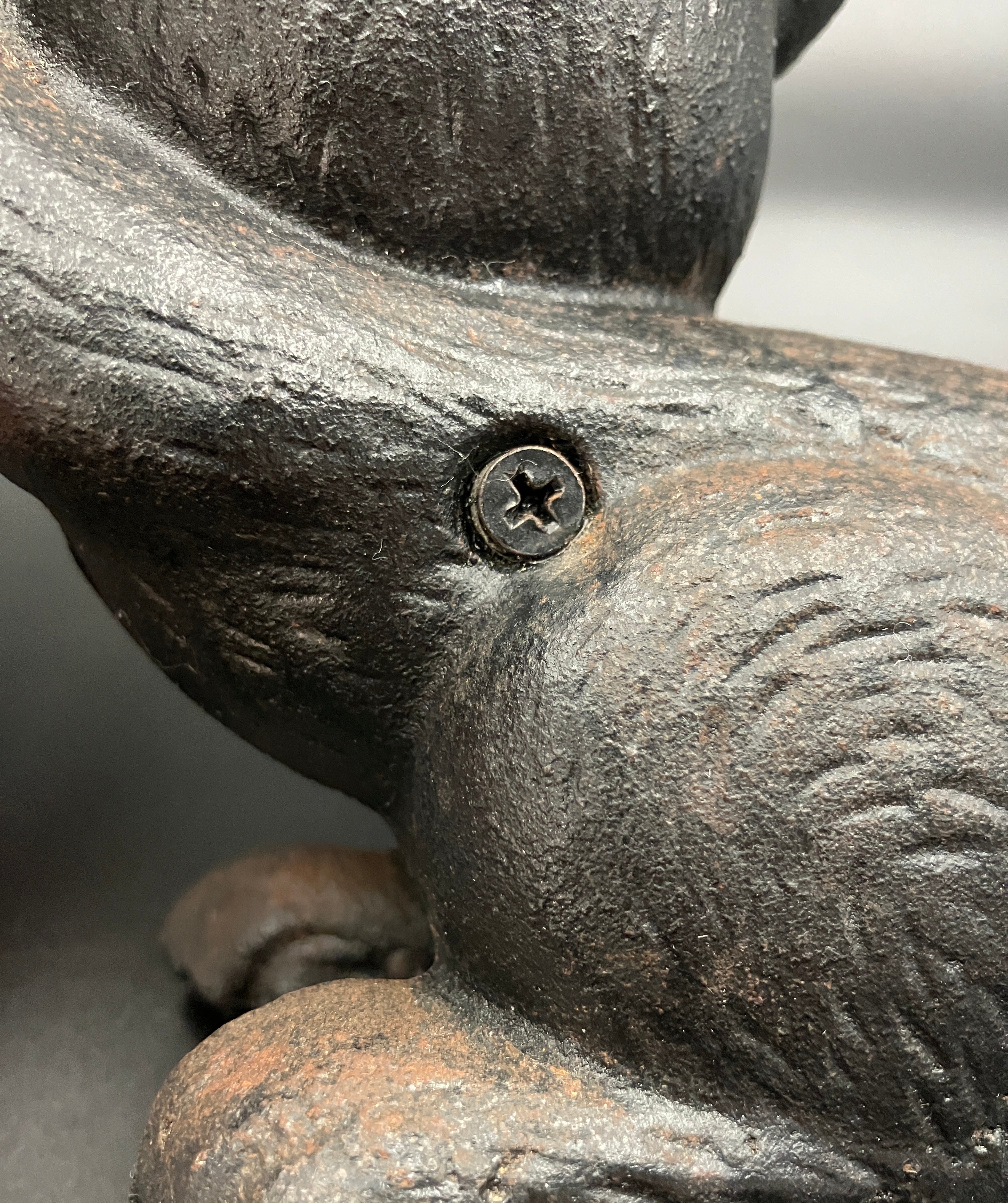 Vintage Black Cat Cast Iron Doorstop Or Bookend