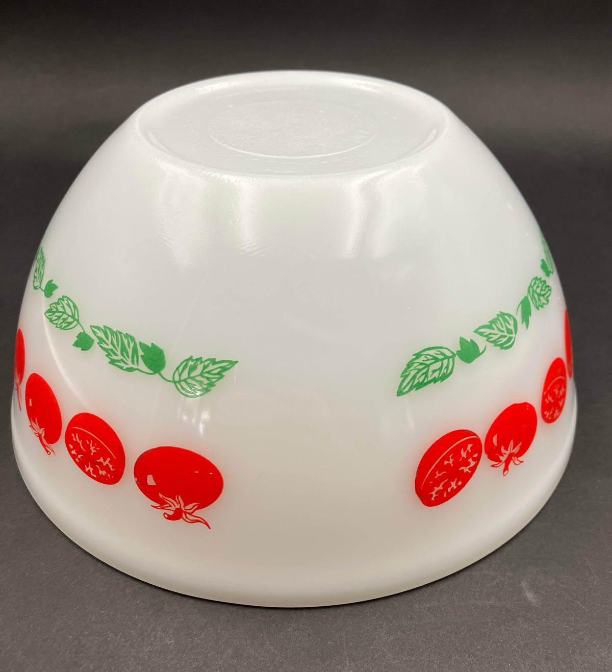 Vintage Pyrex Harvest Nesting Bowl 8” Tomato Pattern Good Condition