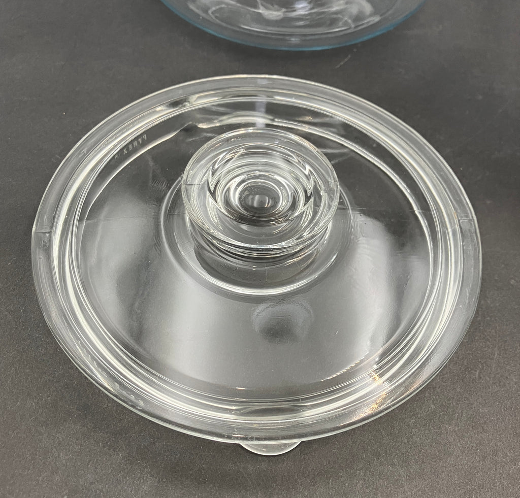 Vintage Pyrex Saucepan 2 Qt 6214-B Clear Glass Stovetop Pot with Lid