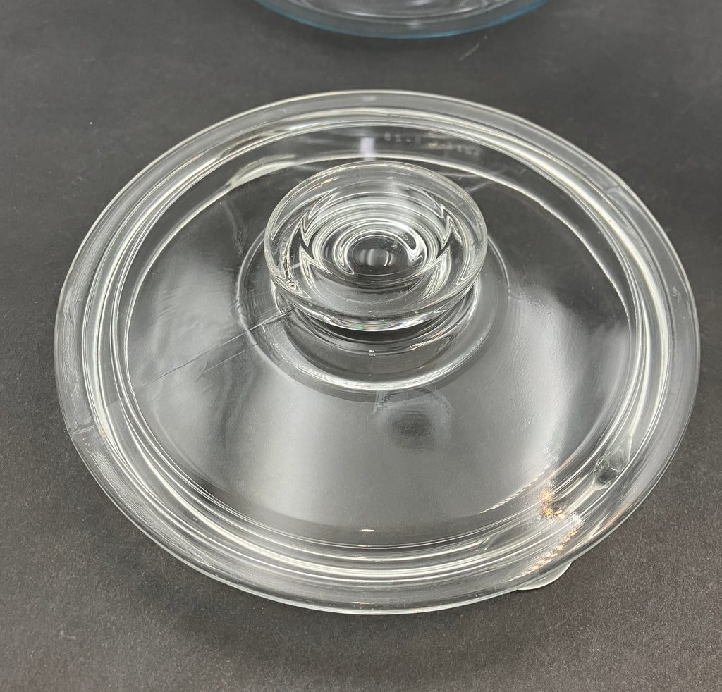Vintage Pyrex Saucepan 2 Qt 6214-B Clear Glass Stovetop Pot with Lid
