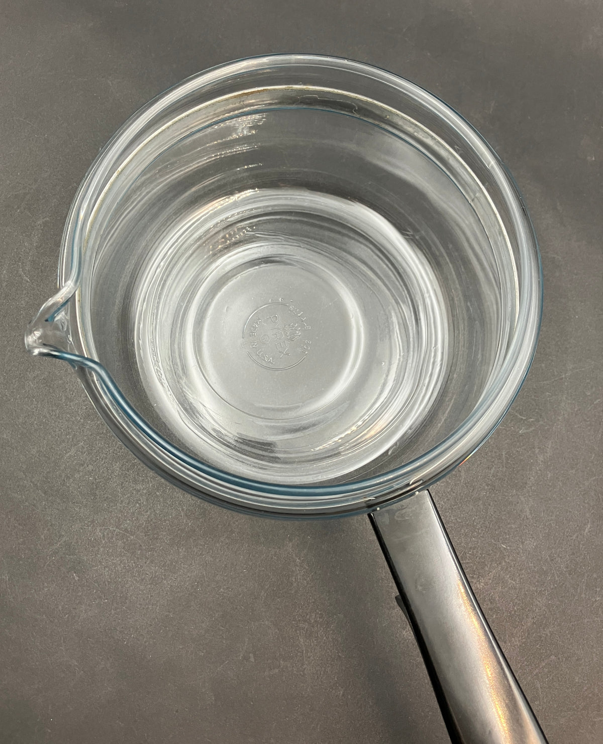 Vintage Pyrex Saucepan 2 Qt 6214-B Clear Glass Stovetop Pot with Lid