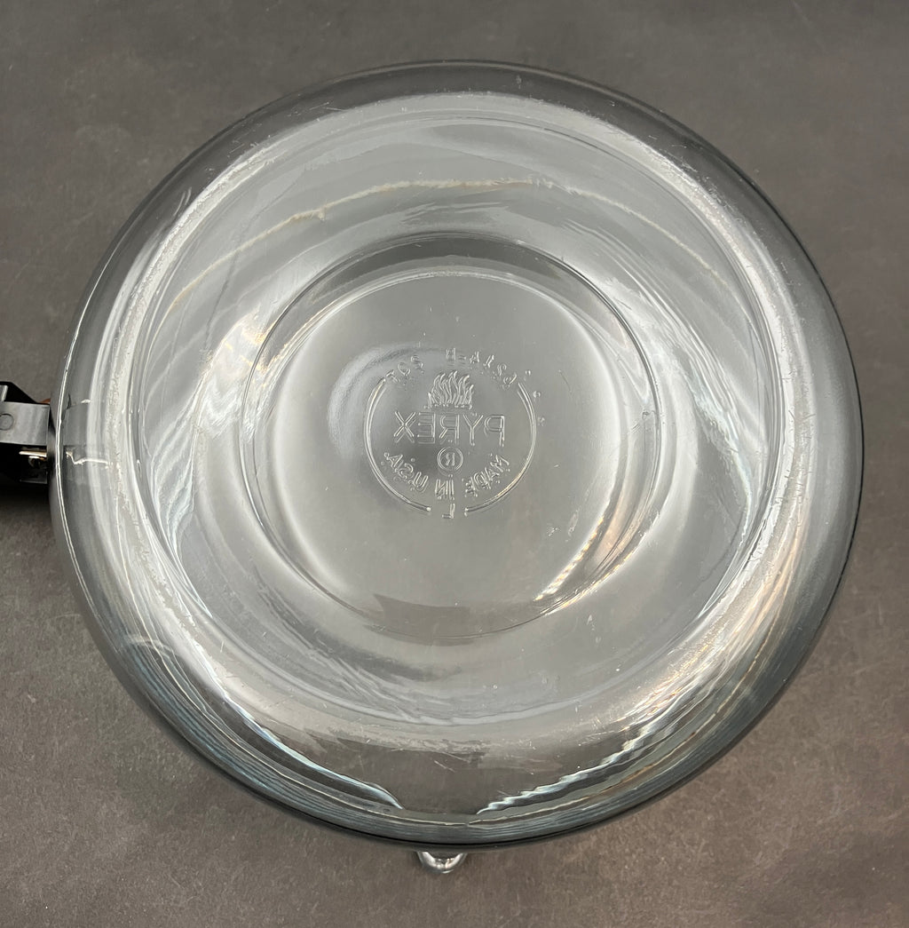 Vintage Pyrex Saucepan 2 Qt 6214-B Clear Glass Stovetop Pot with Lid