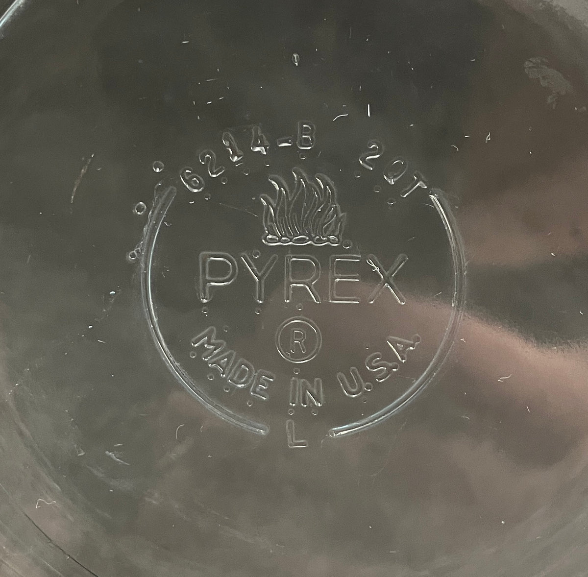 Vintage Pyrex Saucepan 2 Qt 6214-B Clear Glass Stovetop Pot with Lid