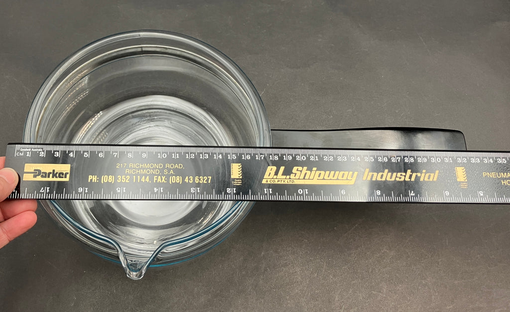 Vintage Pyrex Saucepan 2 Qt 6214-B Clear Glass Stovetop Pot with Lid