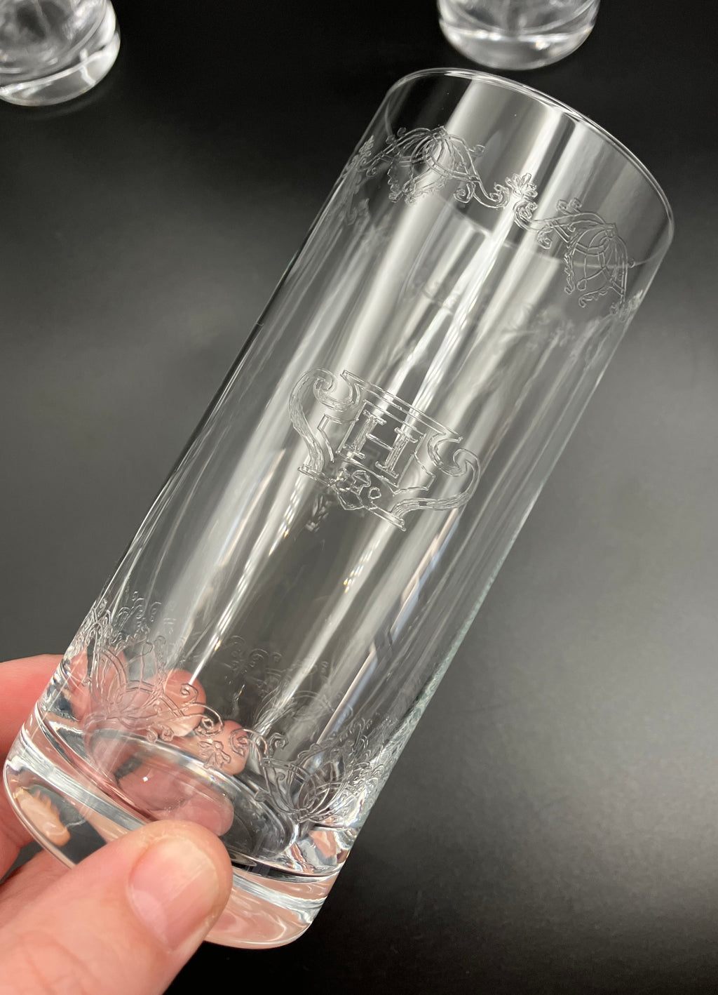 Vintage Hendrick’s Gin Glasses Highball Etched HSet Of 6 New Old Stock RARE