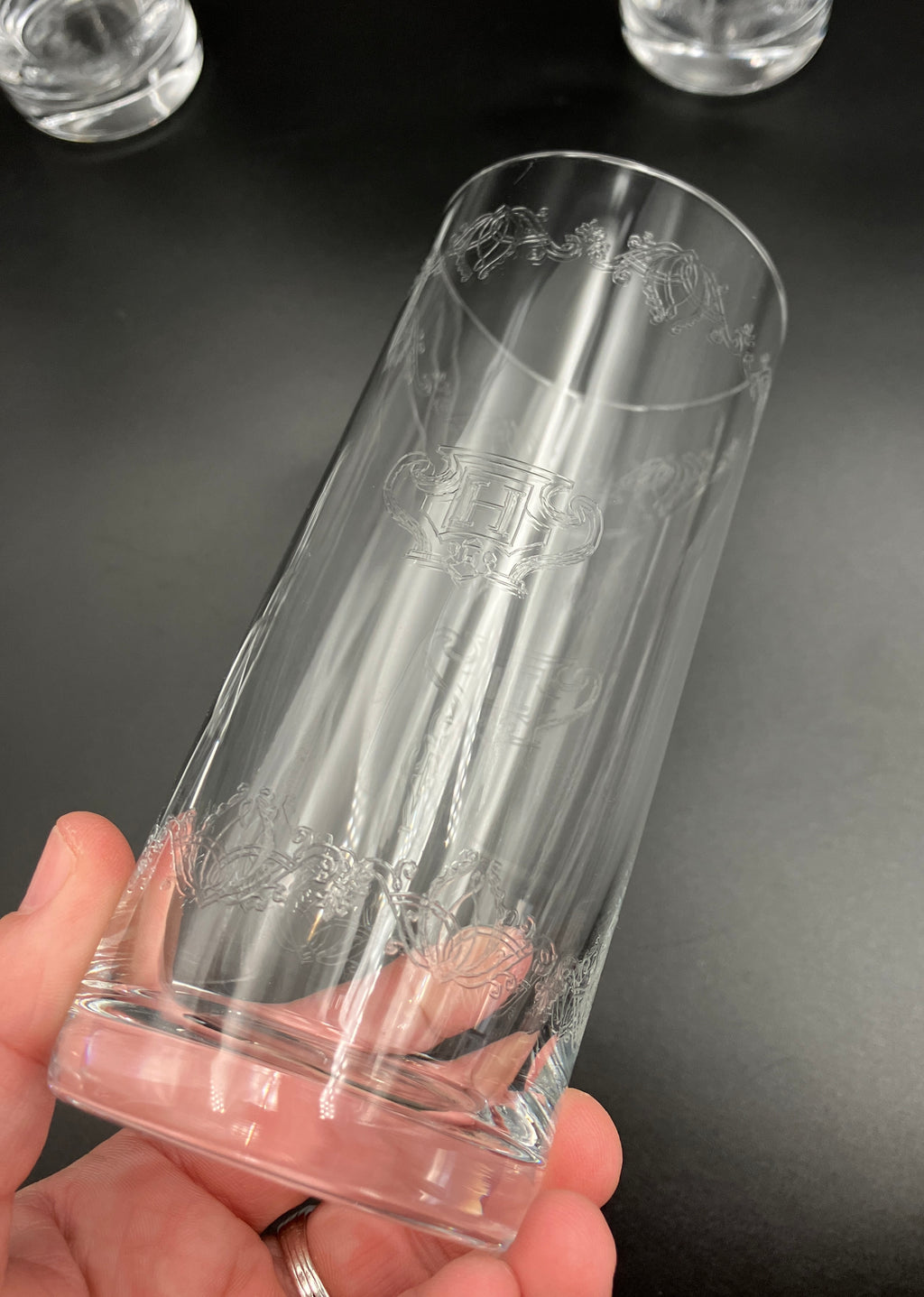 Vintage Hendrick’s Gin Glasses Highball Etched HSet Of 6 New Old Stock RARE