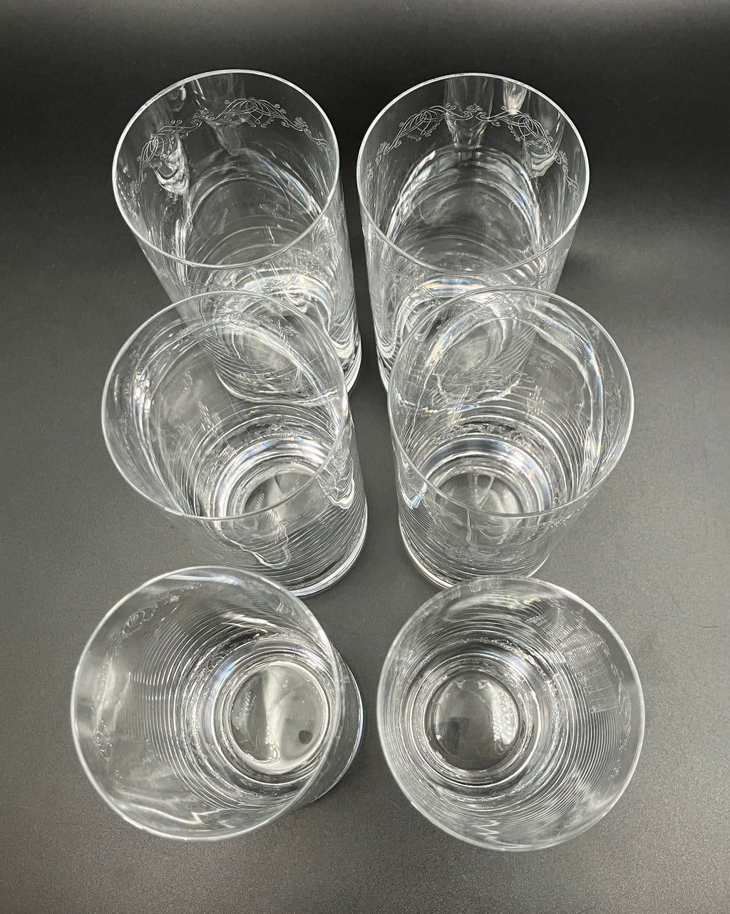 Vintage Hendrick’s Gin Glasses Highball Etched HSet Of 6 New Old Stock RARE