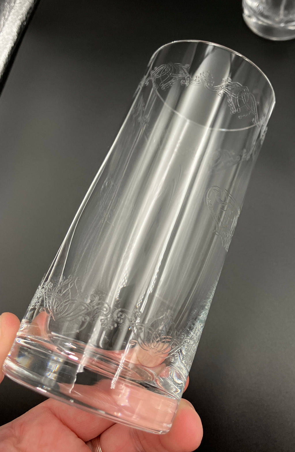 Vintage Hendrick’s Gin Glasses Highball Etched HSet Of 6 New Old Stock RARE