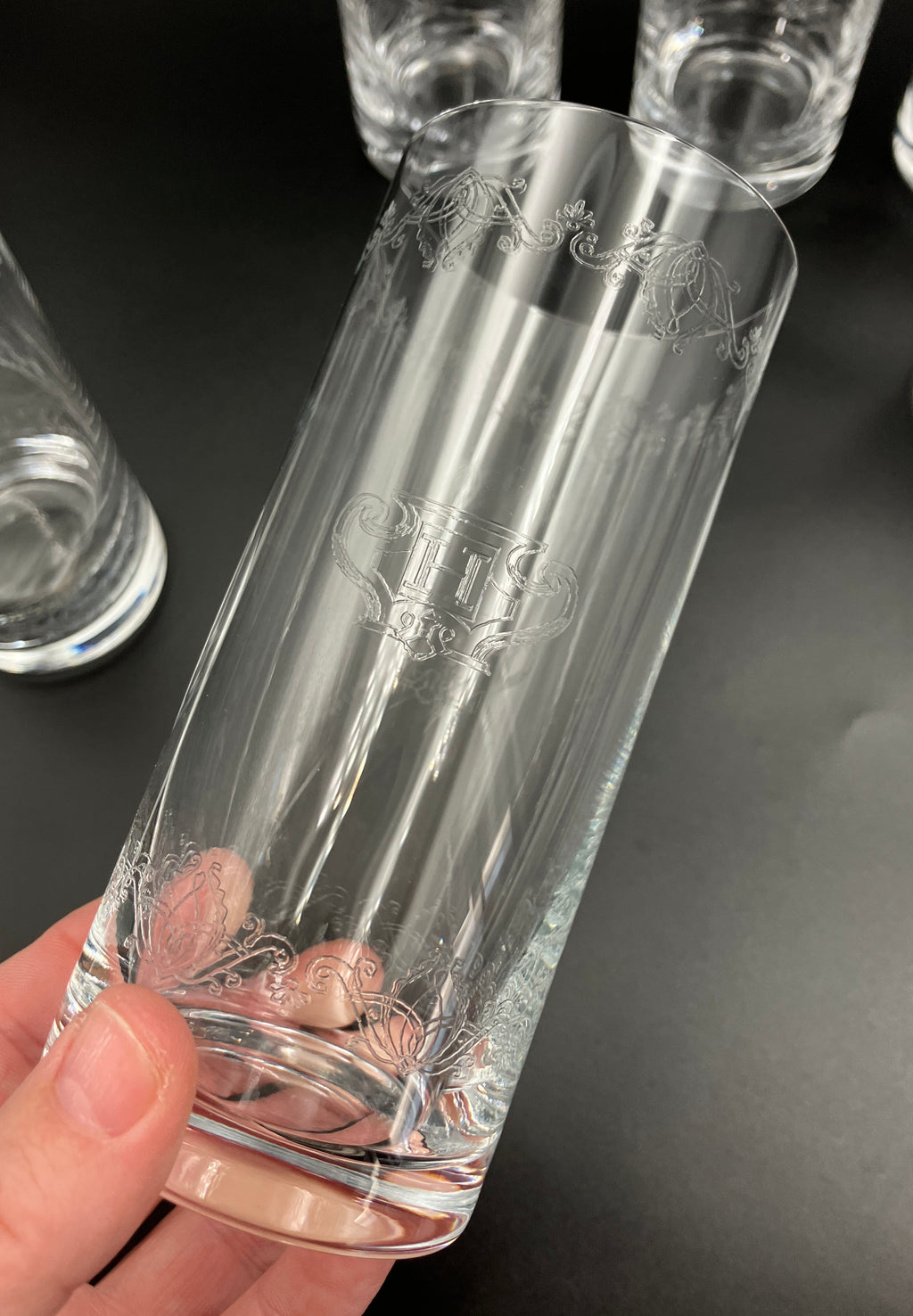 Vintage Hendrick’s Gin Glasses Highball Etched HSet Of 6 New Old Stock RARE