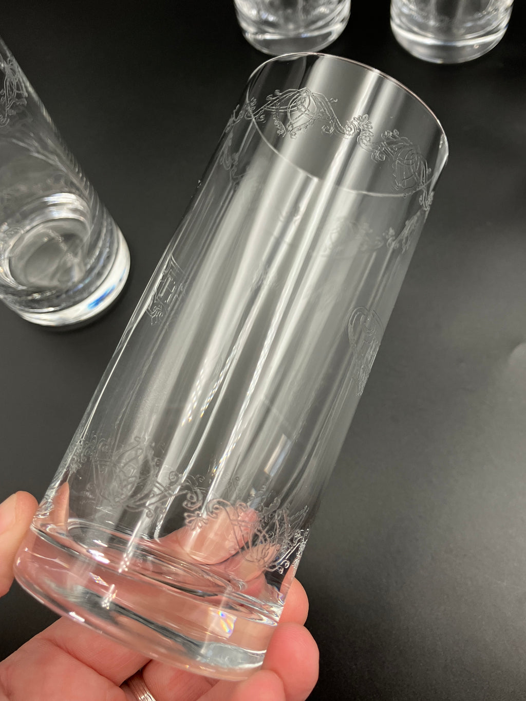 Vintage Hendrick’s Gin Glasses Highball Etched HSet Of 6 New Old Stock RARE