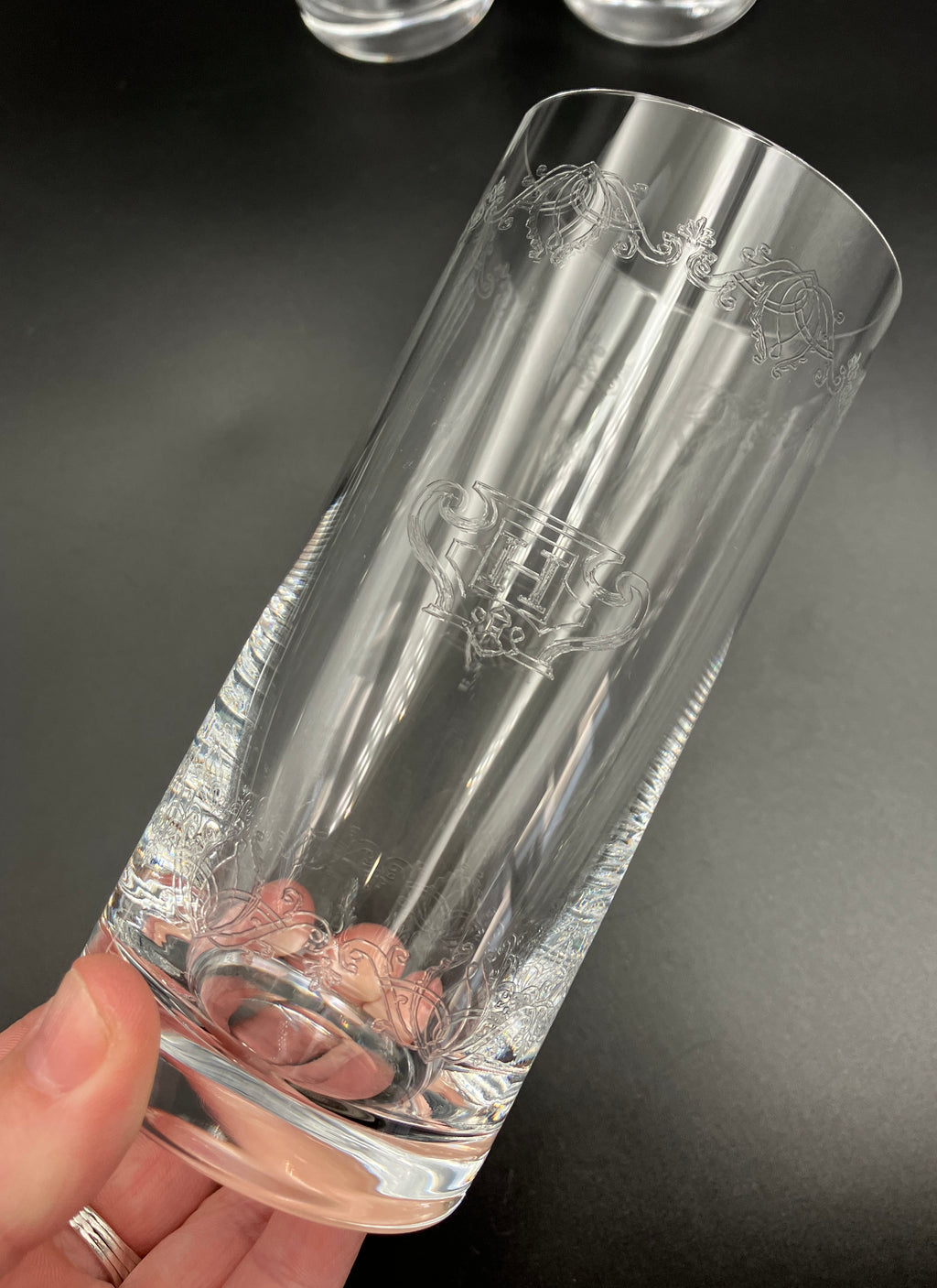 Vintage Hendrick’s Gin Glasses Highball Etched HSet Of 6 New Old Stock RARE