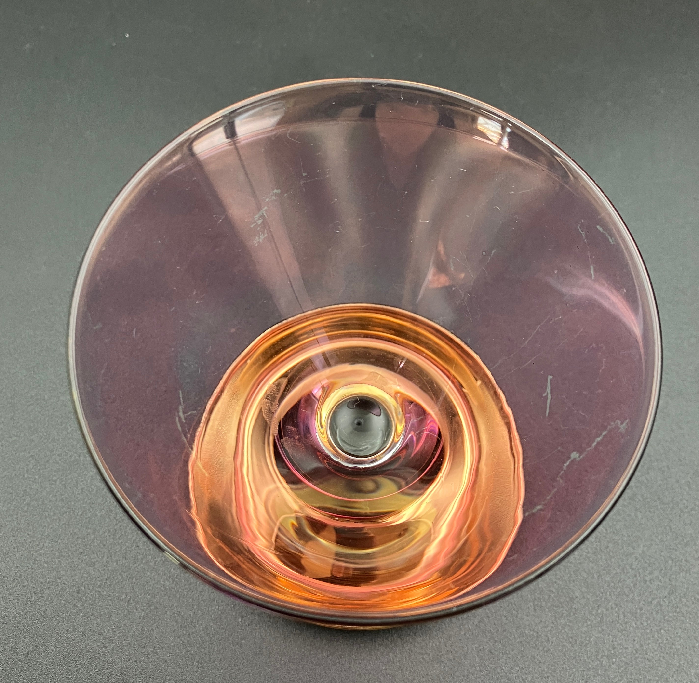 Vintage Harlequin Gold Stem Shrimp Cocktail / Champagne Coupes X5
