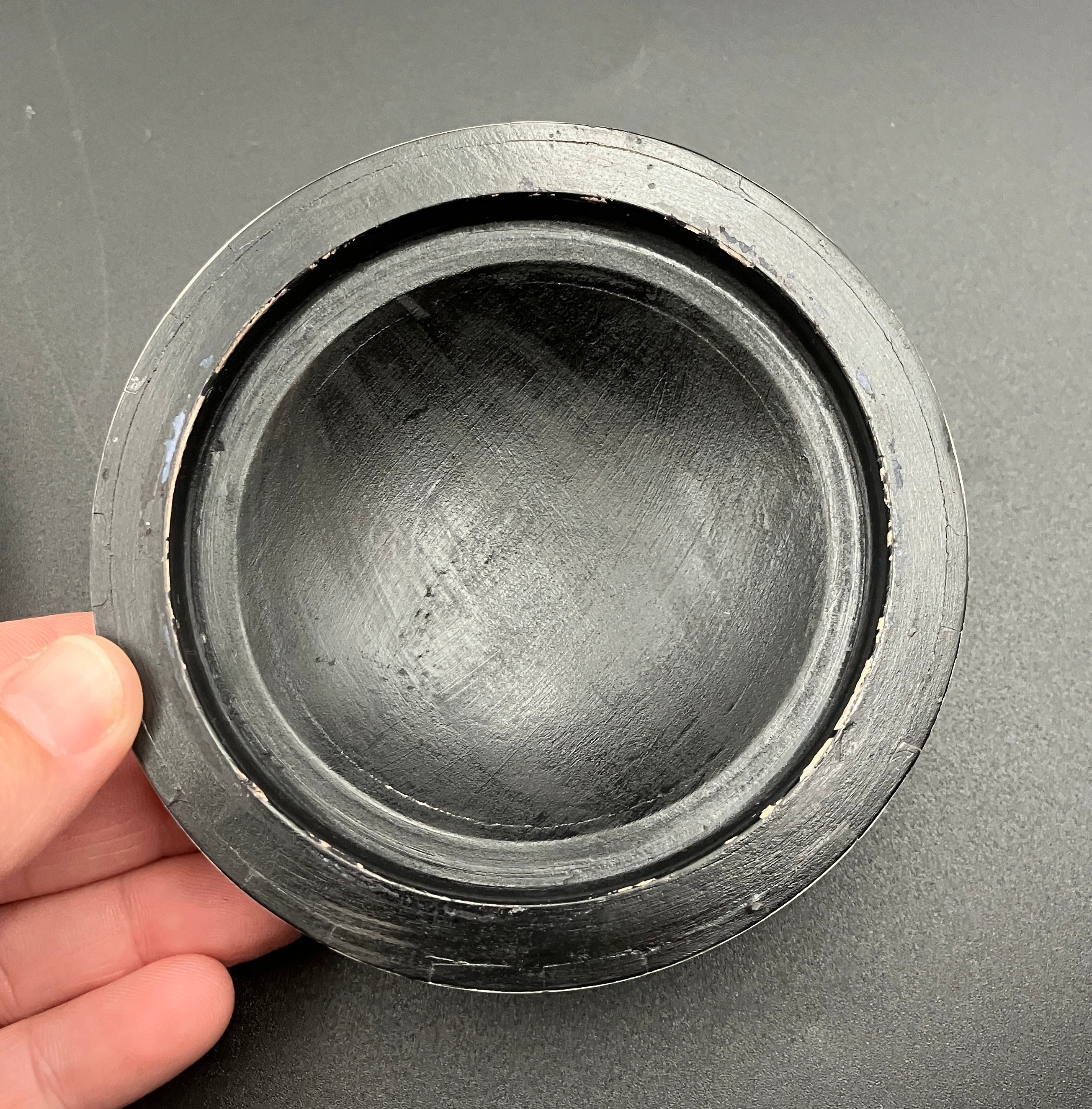 Black and White Bone Inlay Round Boxes Set Of 3 Contemporary Trinket Boxes