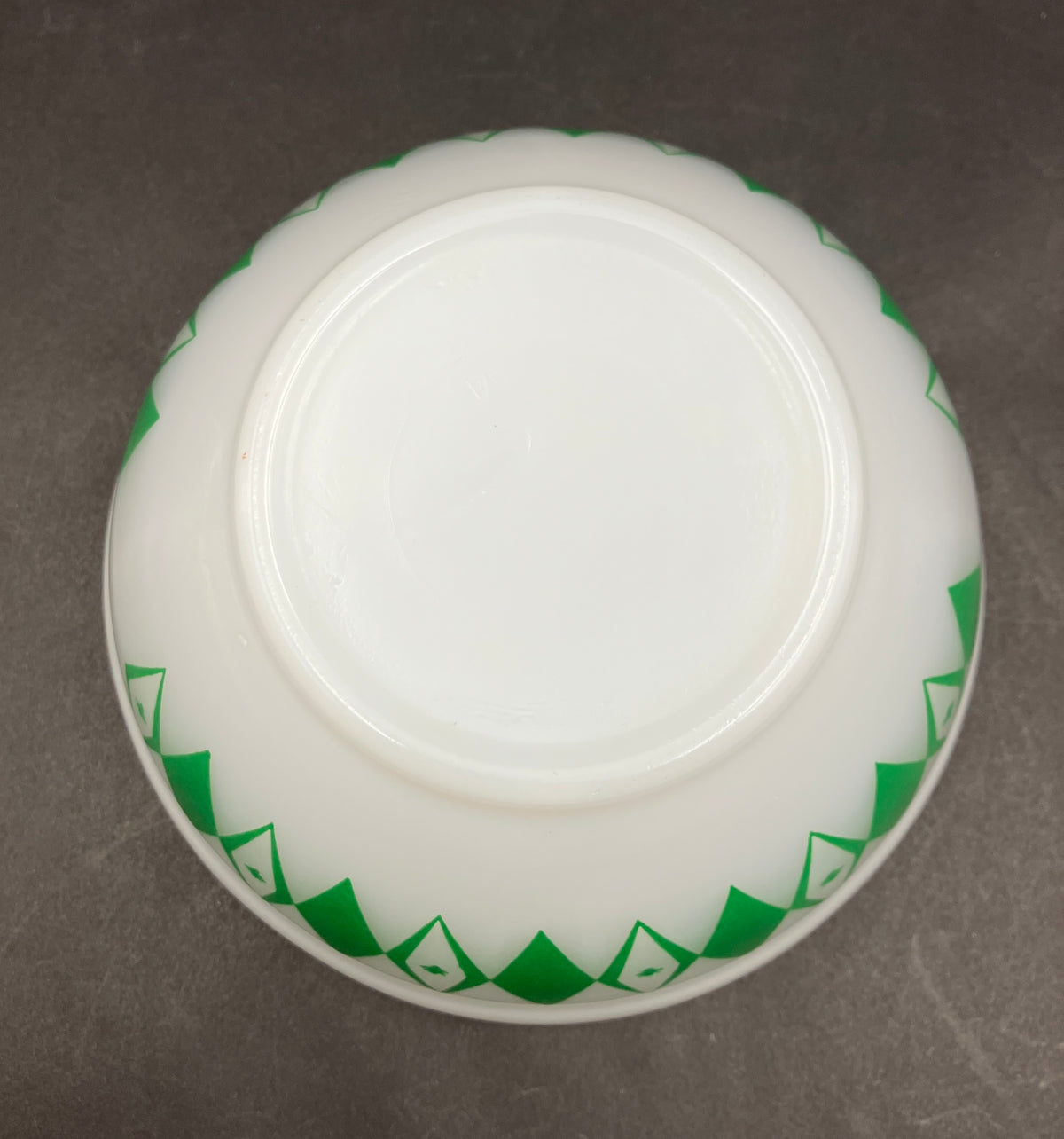 Vintage Pyrex Dotted Diamonds Green 7” Nesting Bowl Only