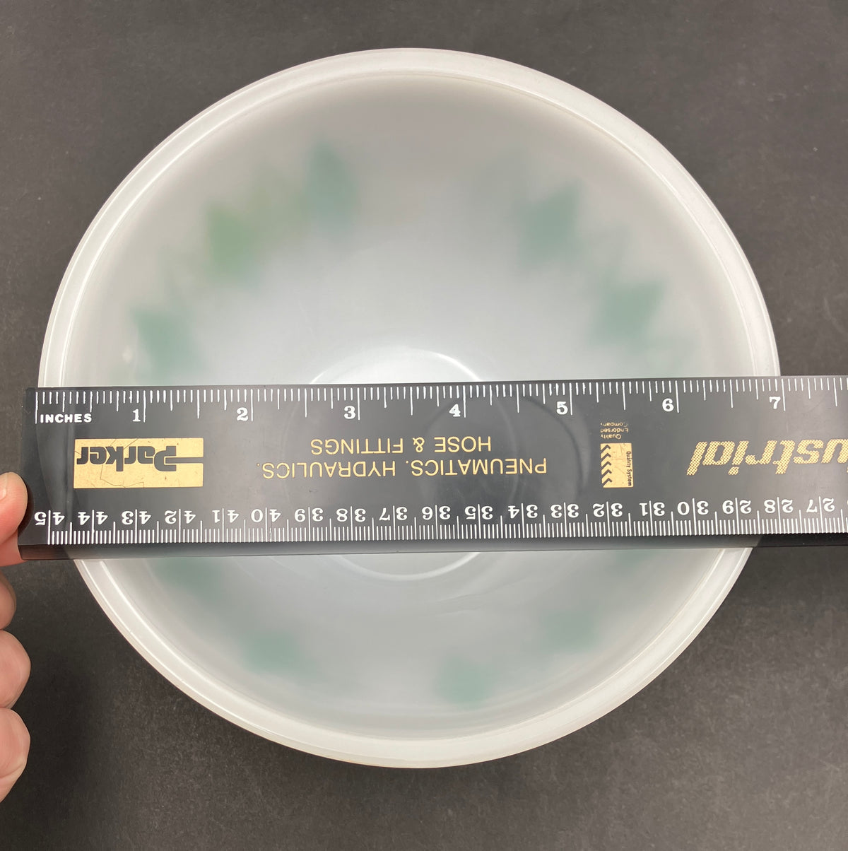 Vintage Pyrex Dotted Diamonds Green 7” Nesting Bowl Only