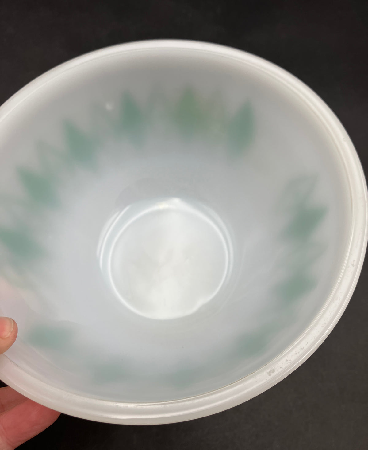 Vintage Pyrex Dotted Diamonds Green 7” Nesting Bowl Only