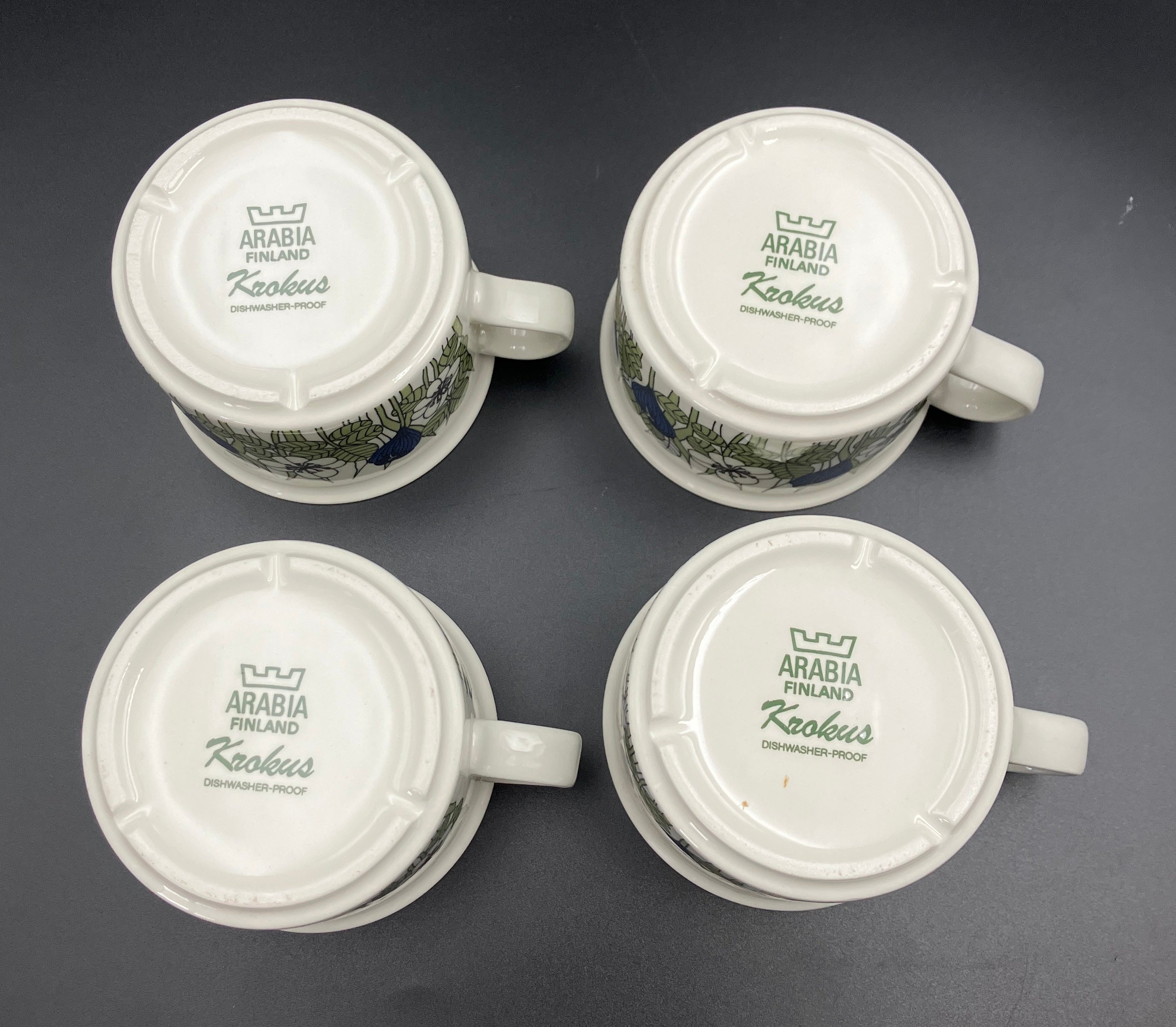 Arabia Krokus by Esteri Tomula - Large Dinner Set - Finland 1978-79 Rare