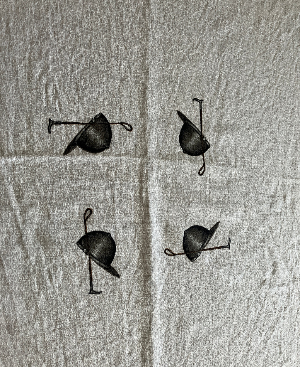Vintage Horse Tablecloth With Horses / Equestrian Print 124cm X 117cm