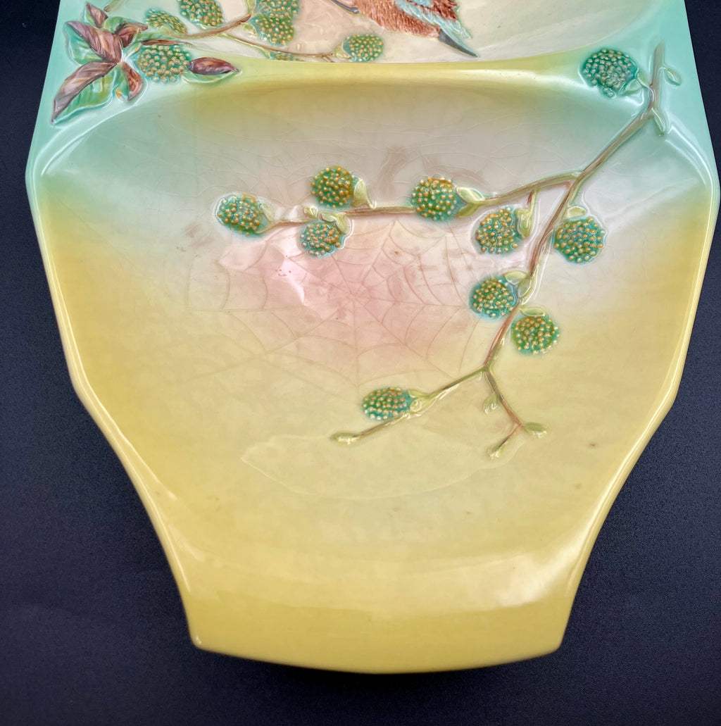 Beswick Bird & Cobweb Plate / Dishes #1830 & #1833 Titwillow Hand Panted England