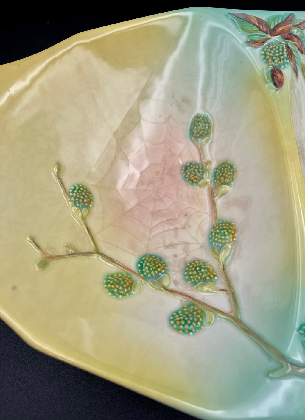 Beswick Bird & Cobweb Plate / Dishes #1830 & #1833 Titwillow Hand Panted England