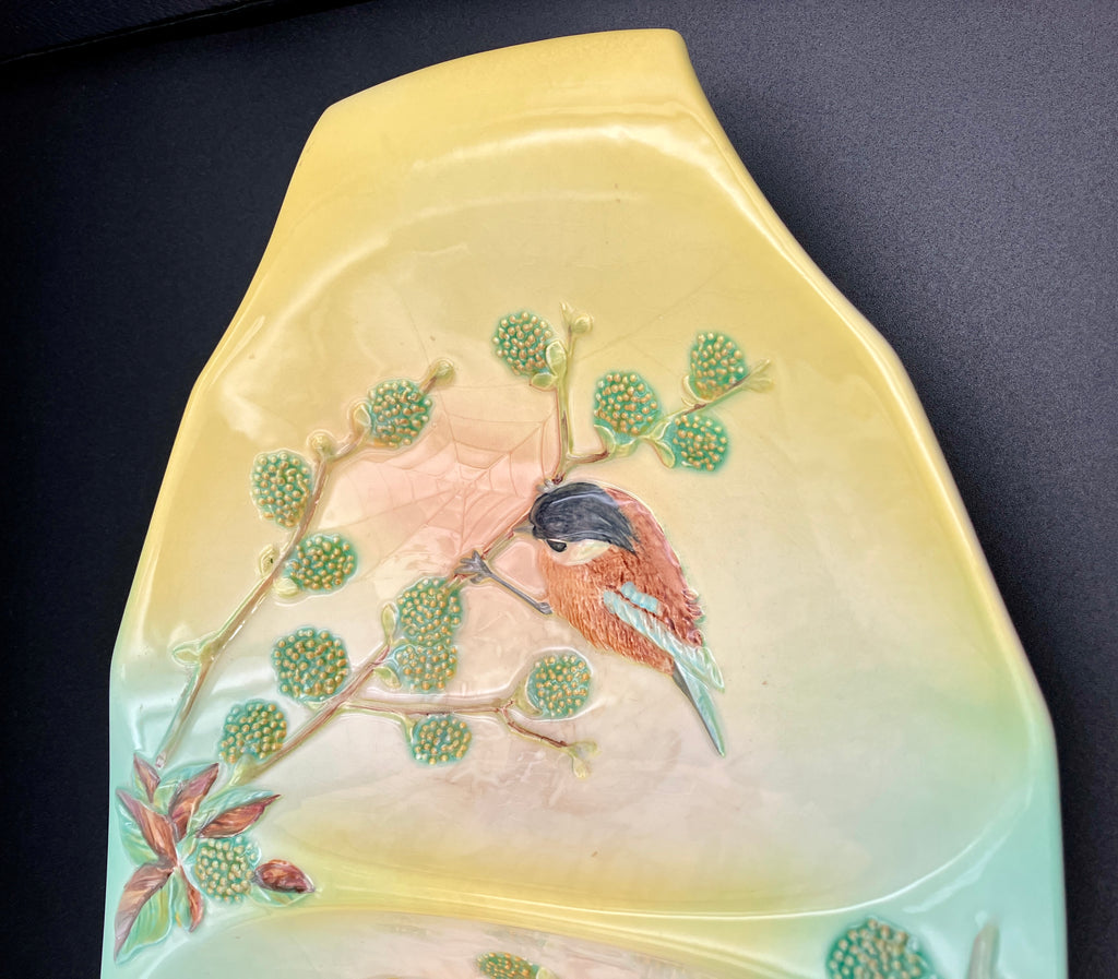 Beswick Bird & Cobweb Plate / Dishes #1830 & #1833 Titwillow Hand Panted England