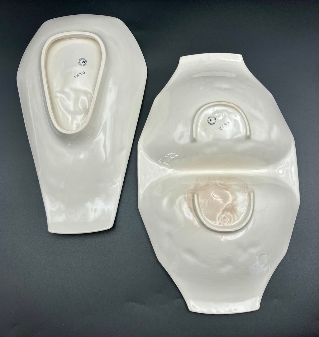 Beswick Bird & Cobweb Plate / Dishes #1830 & #1833 Titwillow Hand Panted England