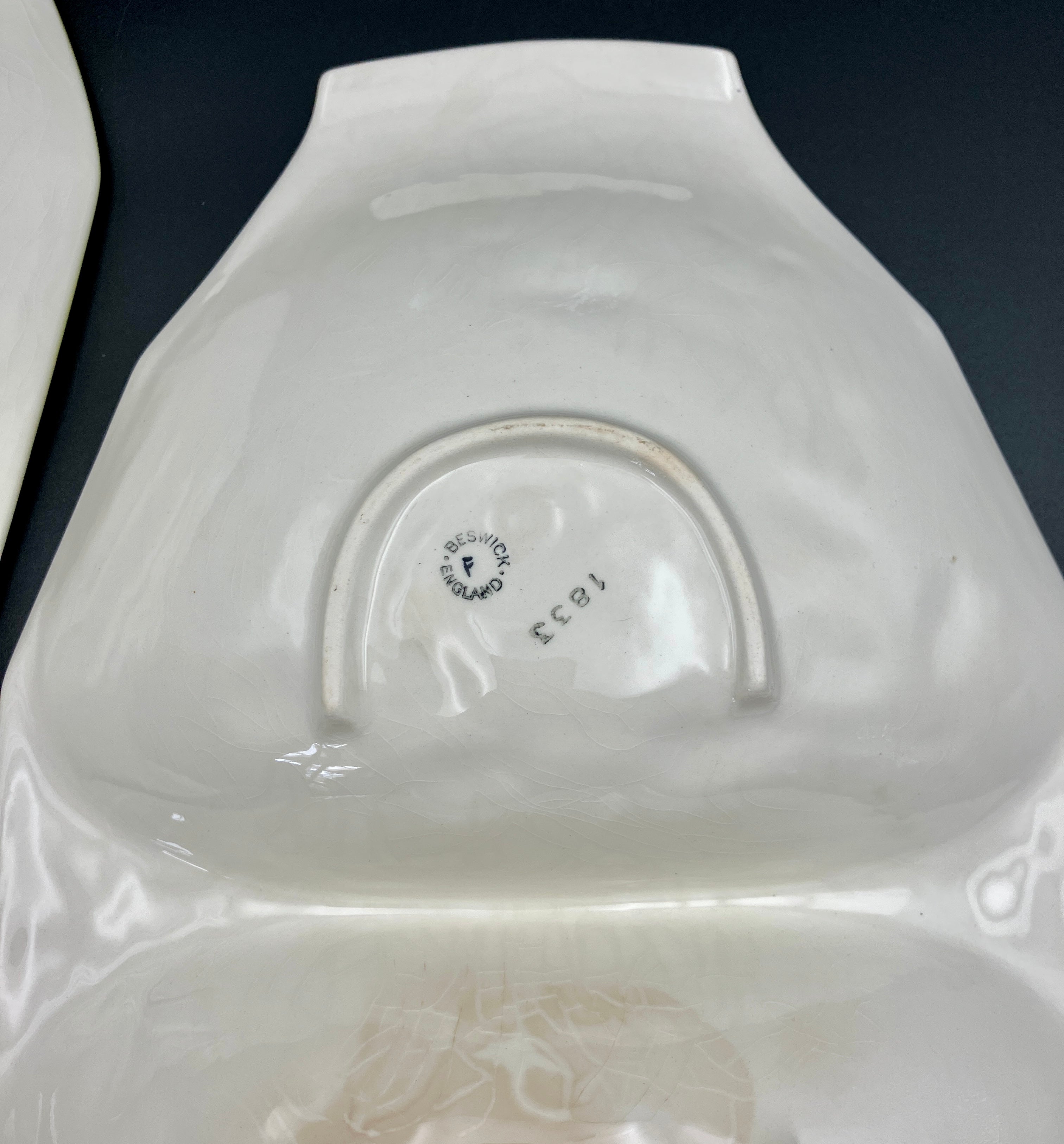 Beswick Bird & Cobweb Plate / Dishes #1830 & #1833 Titwillow Hand Panted England