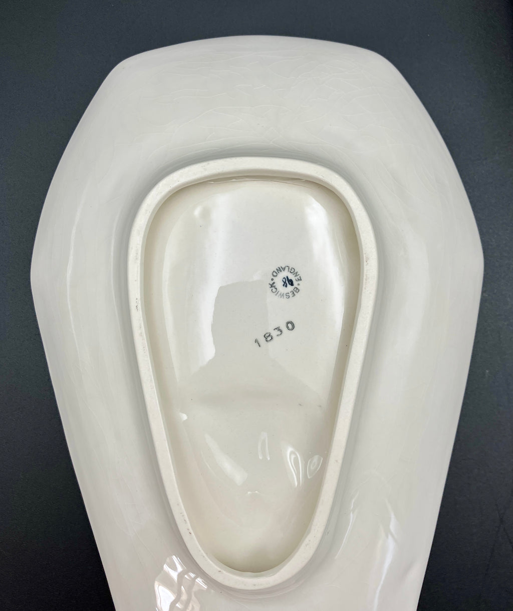 Beswick Bird & Cobweb Plate / Dishes #1830 & #1833 Titwillow Hand Panted England