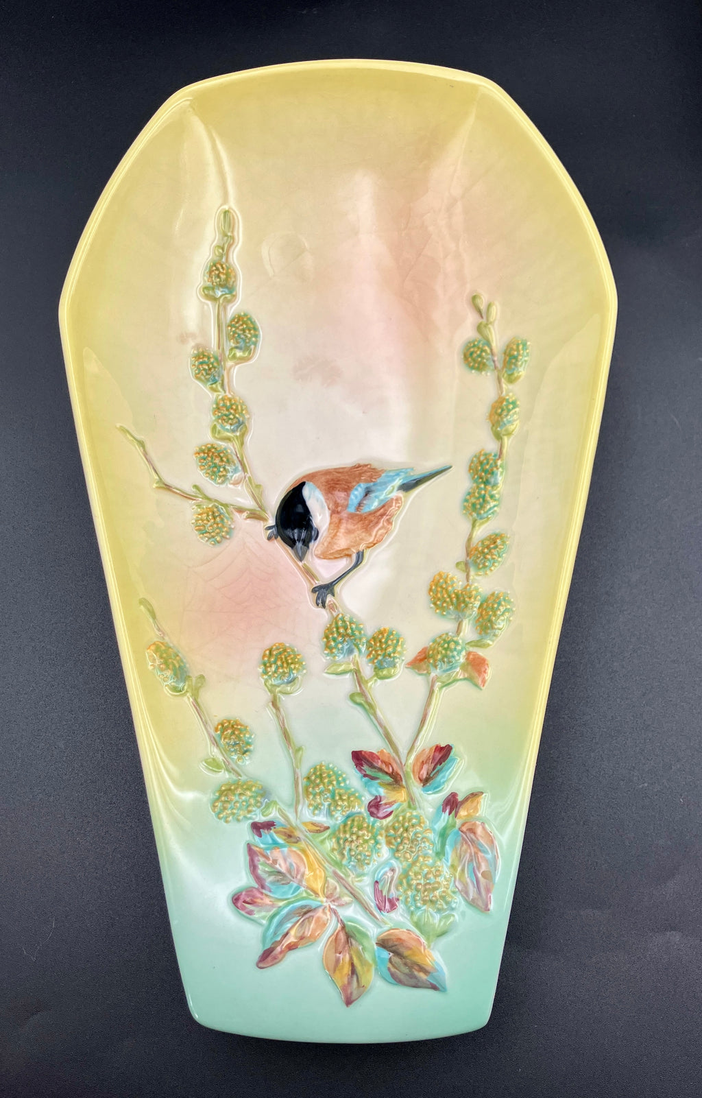 Beswick Bird & Cobweb Plate / Dishes #1830 & #1833 Titwillow Hand Panted England