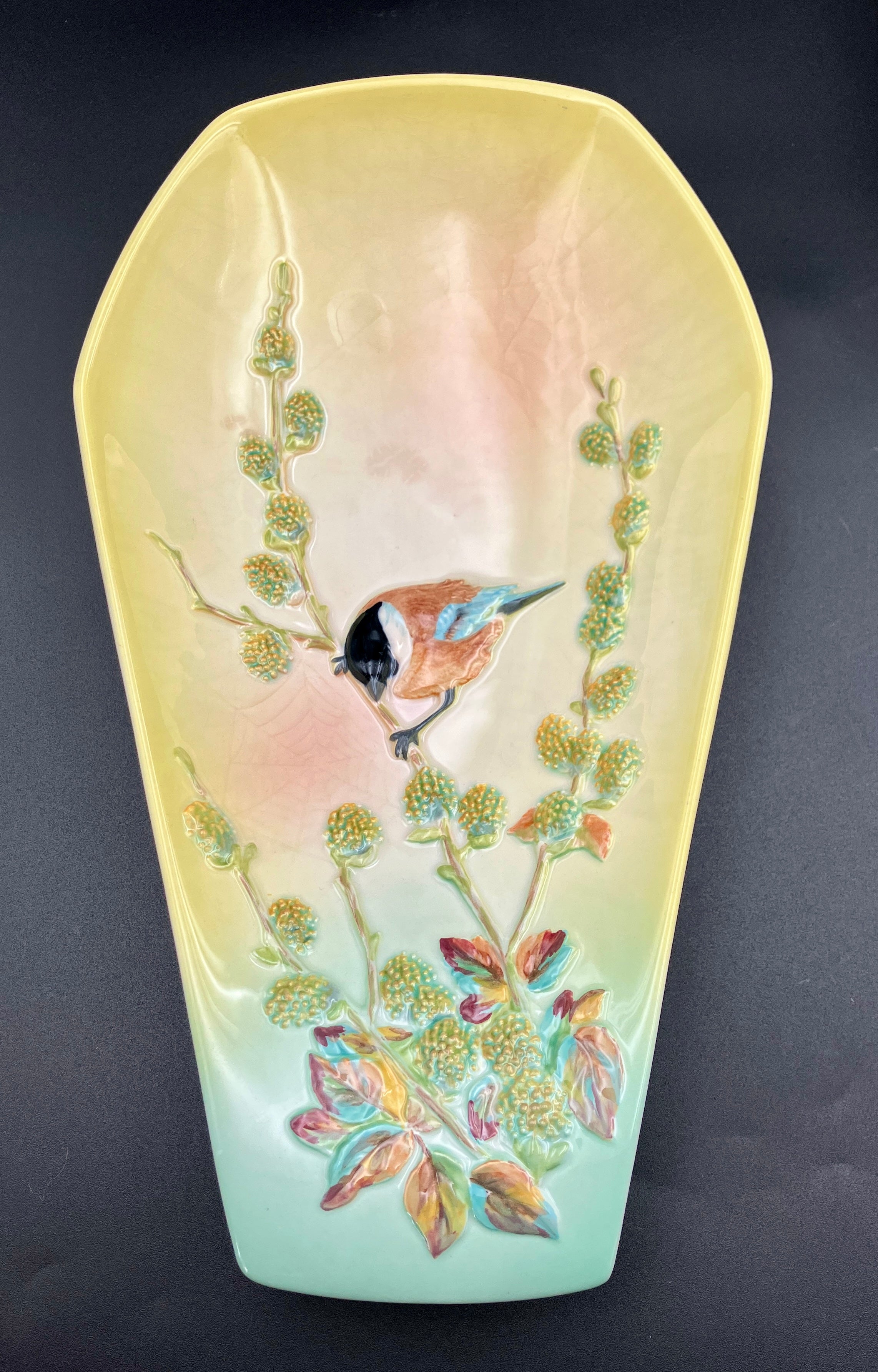 Beswick Bird & Cobweb Plate / Dishes #1830 & #1833 Titwillow Hand Panted England