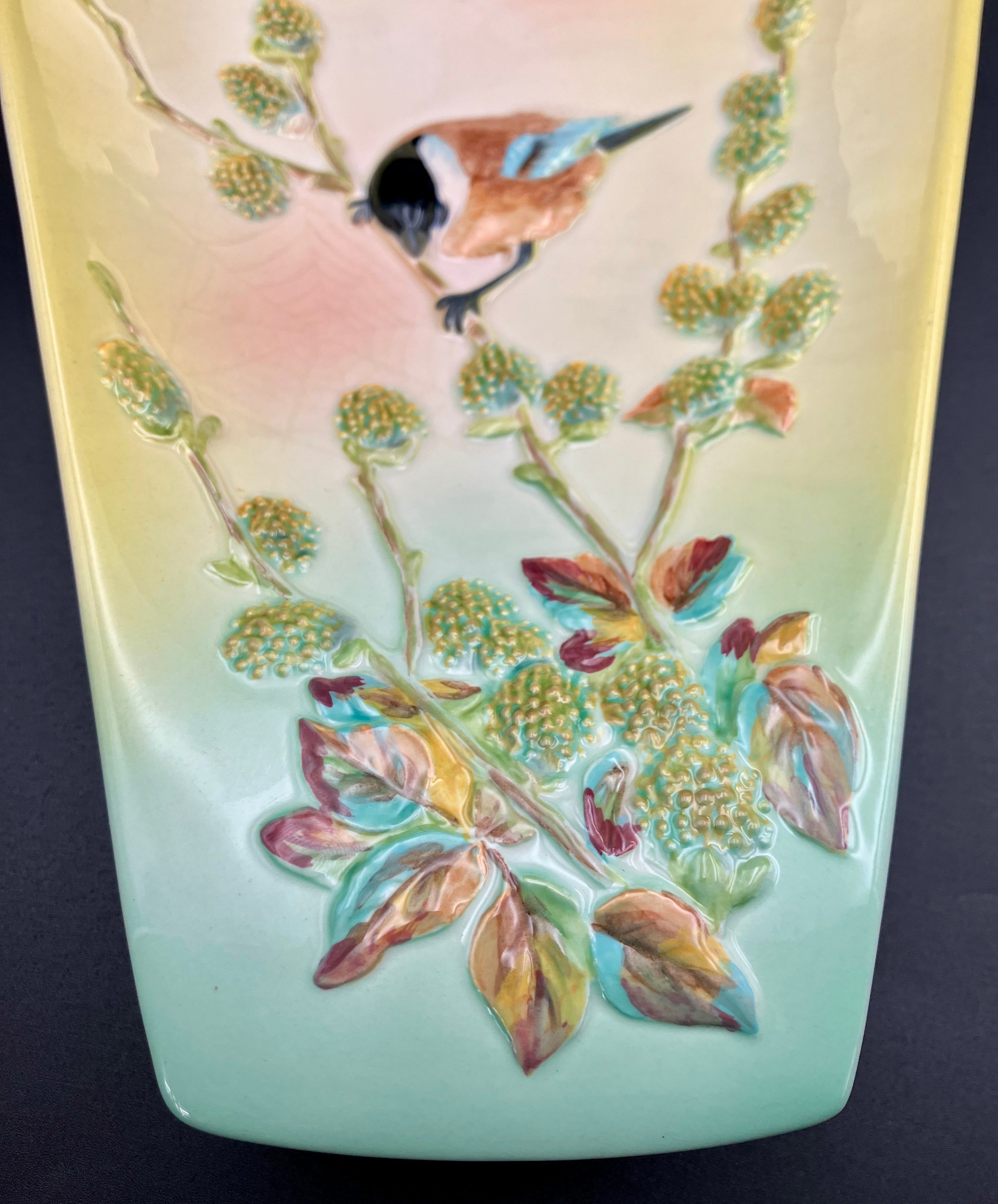 Beswick Bird & Cobweb Plate / Dishes #1830 & #1833 Titwillow Hand Panted England