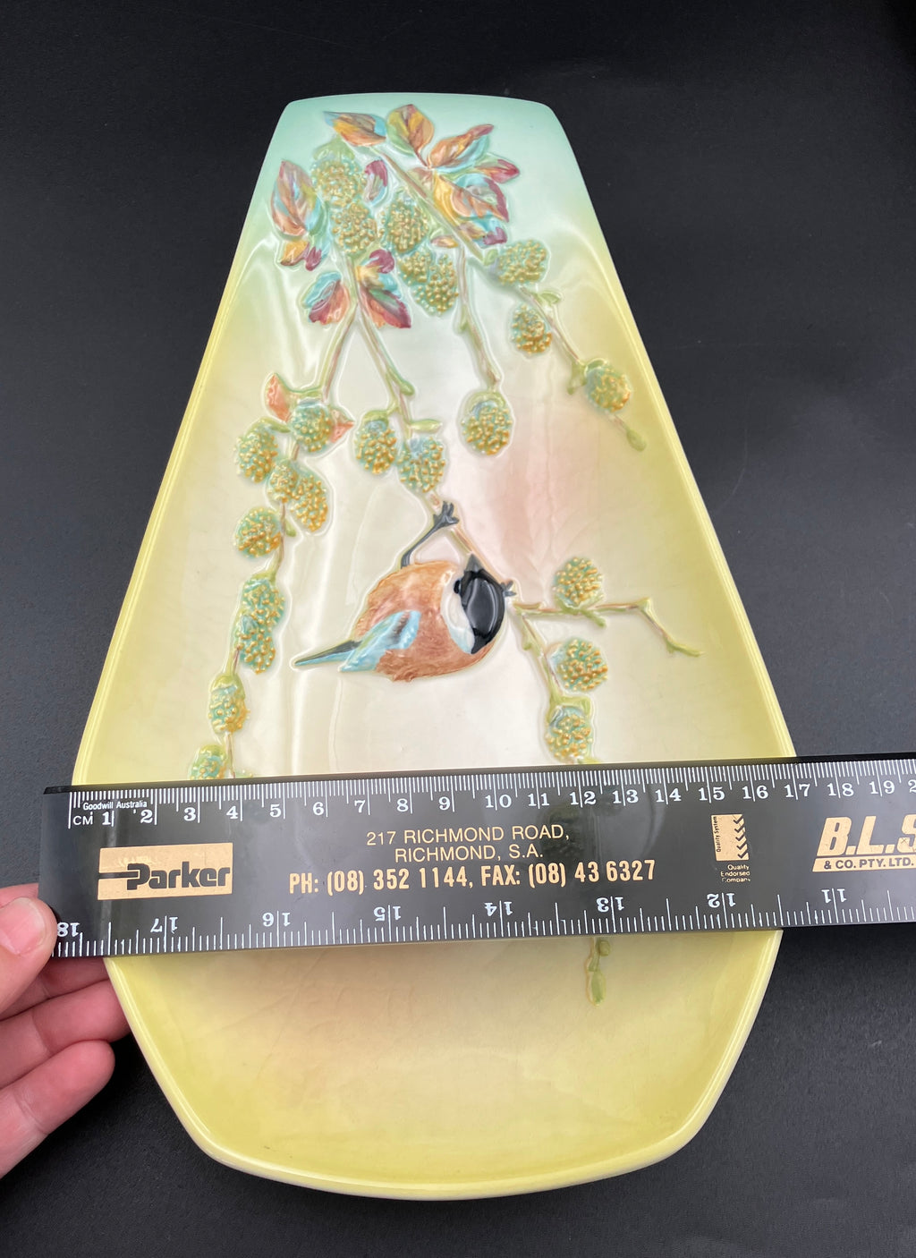 Beswick Bird & Cobweb Plate / Dishes #1830 & #1833 Titwillow Hand Panted England