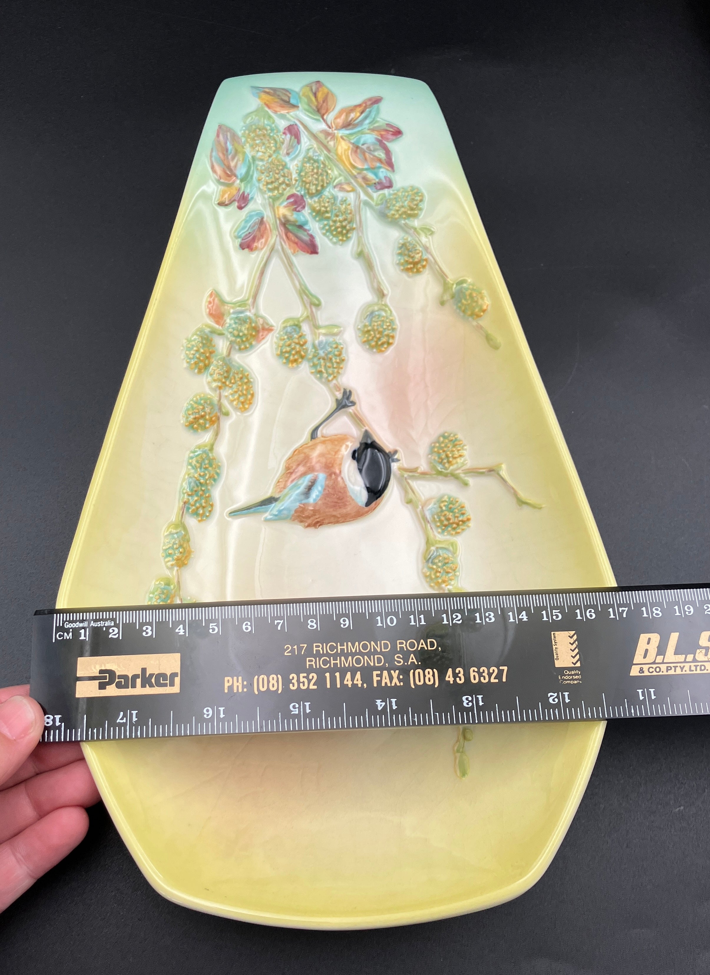 Beswick Bird & Cobweb Plate / Dishes #1830 & #1833 Titwillow Hand Panted England