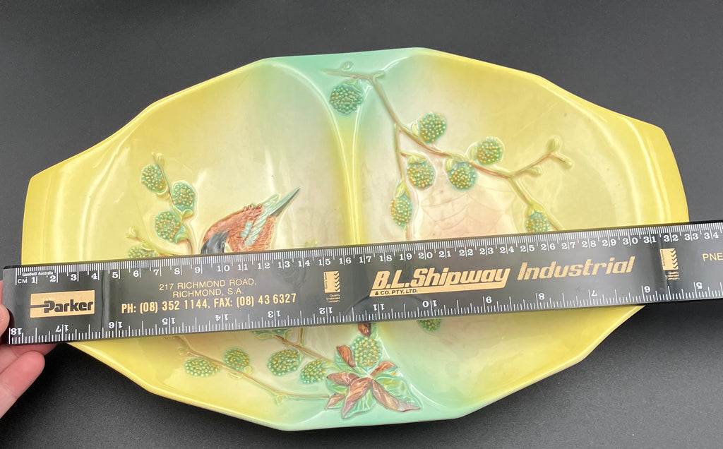 Beswick Bird & Cobweb Plate / Dishes #1830 & #1833 Titwillow Hand Panted England