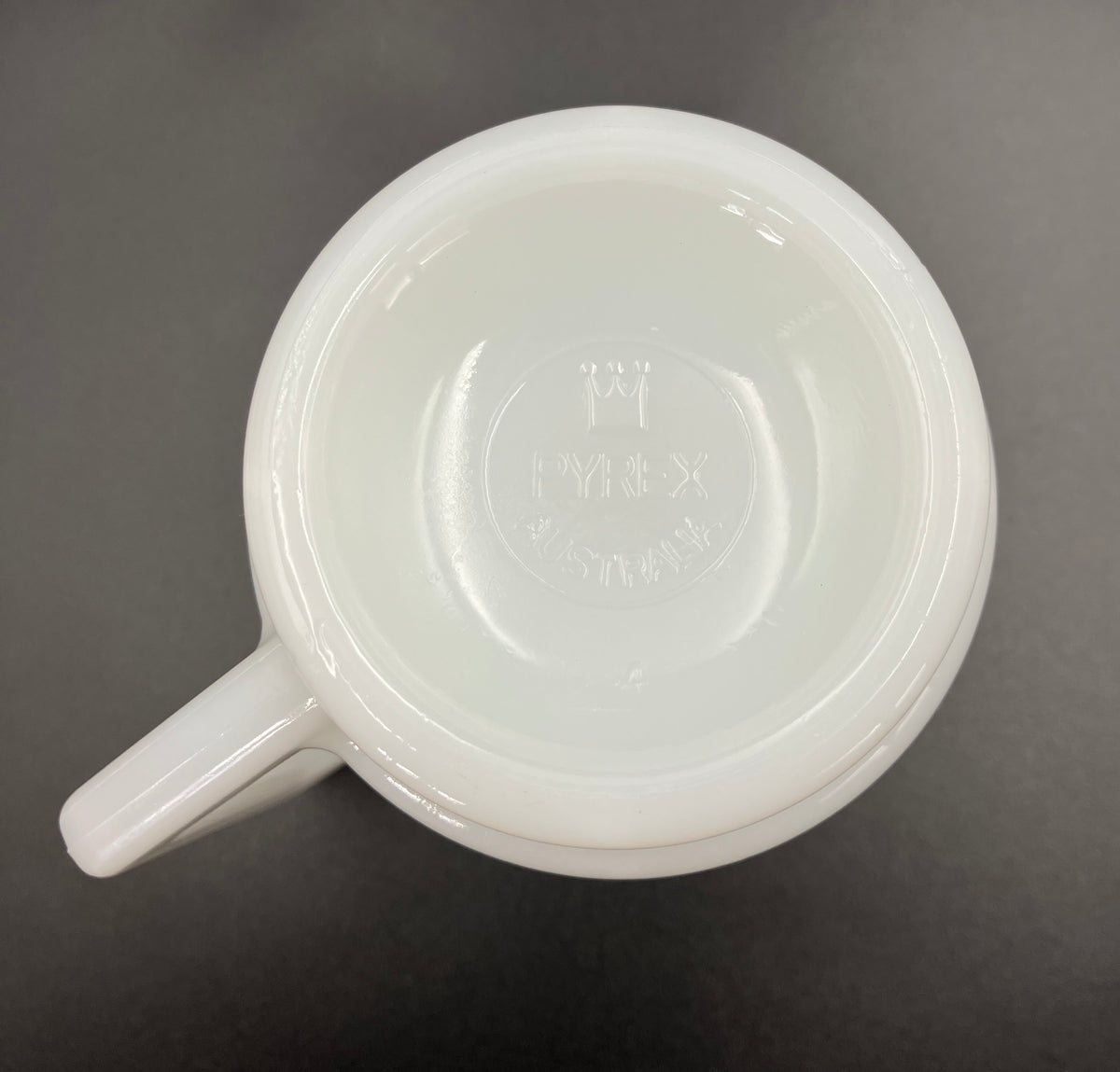 Vintage Pyrex Mug Radio Station Advertising Pyrex Milk Glass Mug Rare