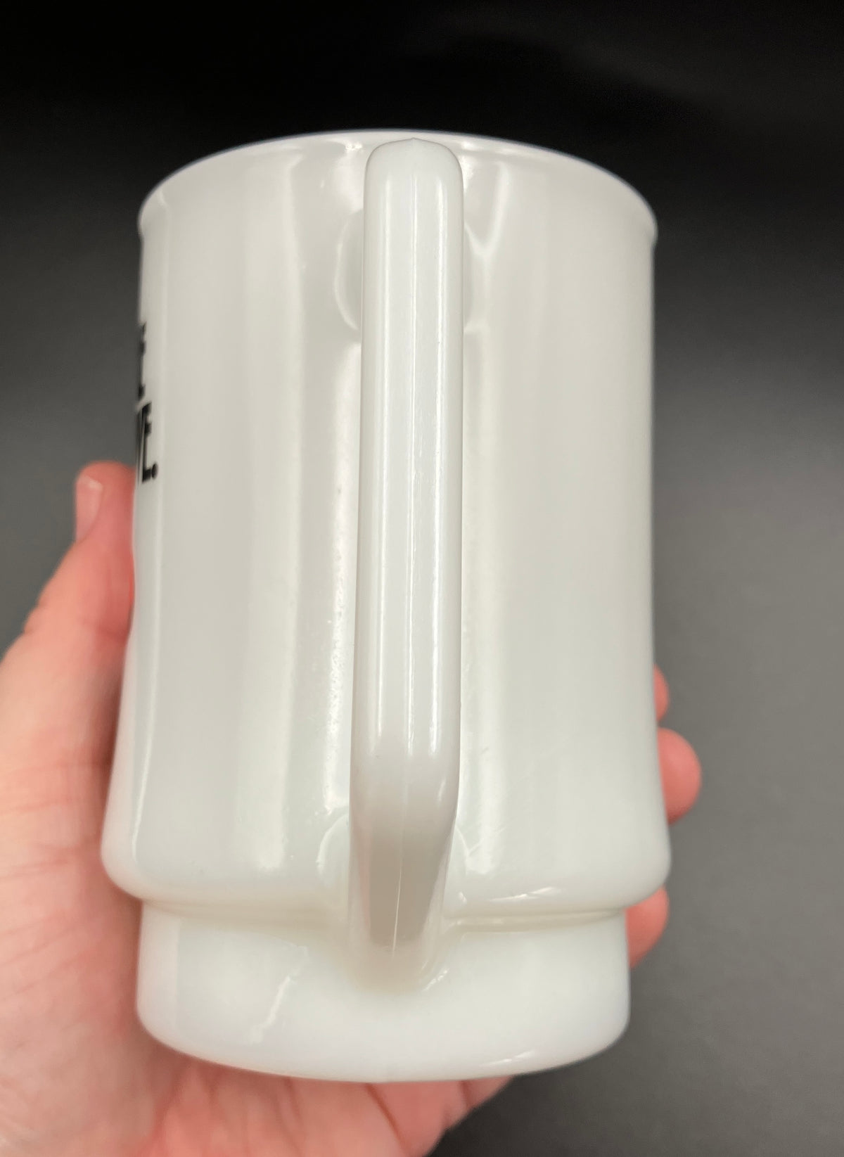 Vintage Pyrex Mug Radio Station Advertising Pyrex Milk Glass Mug Rare