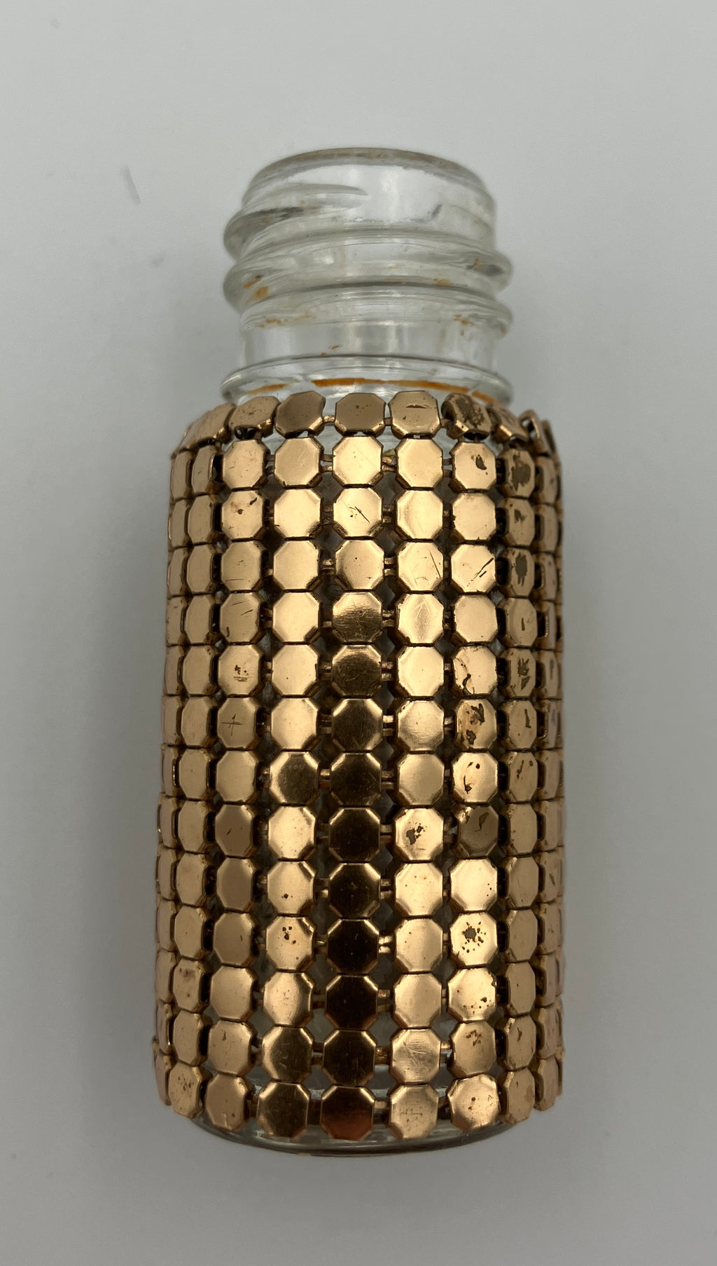 Vintage Glomesh Perfume Spray Atomiser Bottle Gold Mesh