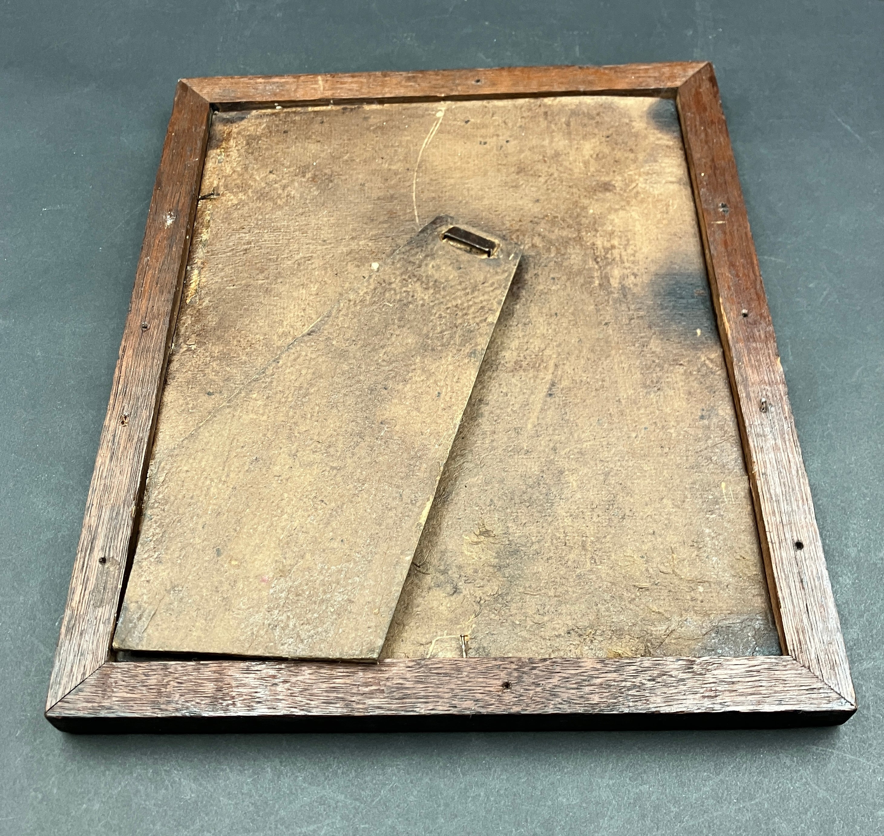 Antique Wooden Photo Frame Wood Carved 23.5cm X 28cm Rustic Vintage