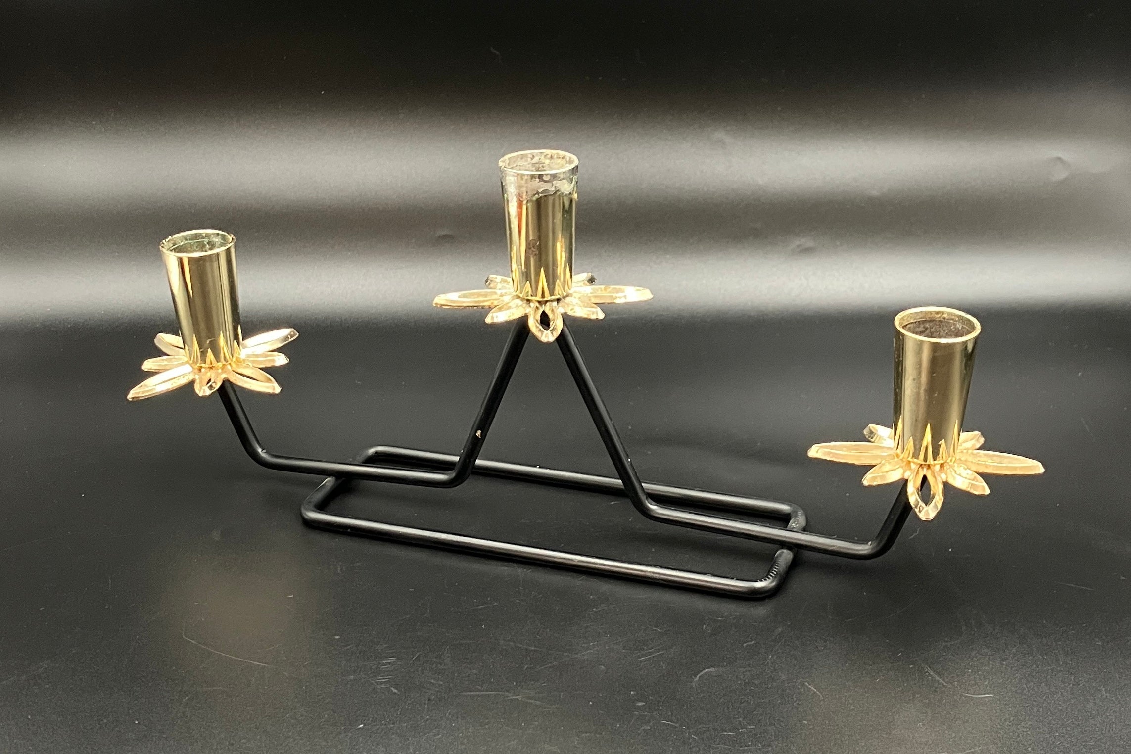 Mid Century Modern Candle Holder Starburst Candlestick Holder Rare