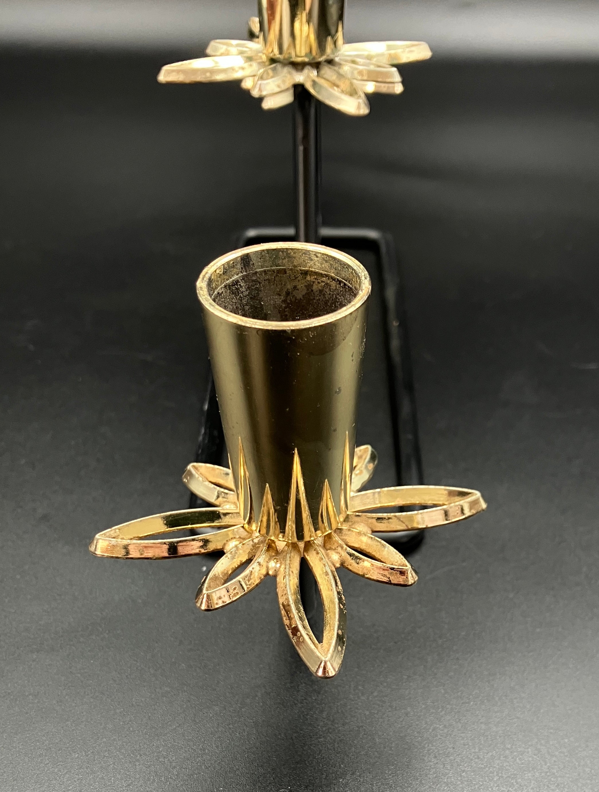 Mid Century Modern Candle Holder Starburst Candlestick Holder Rare