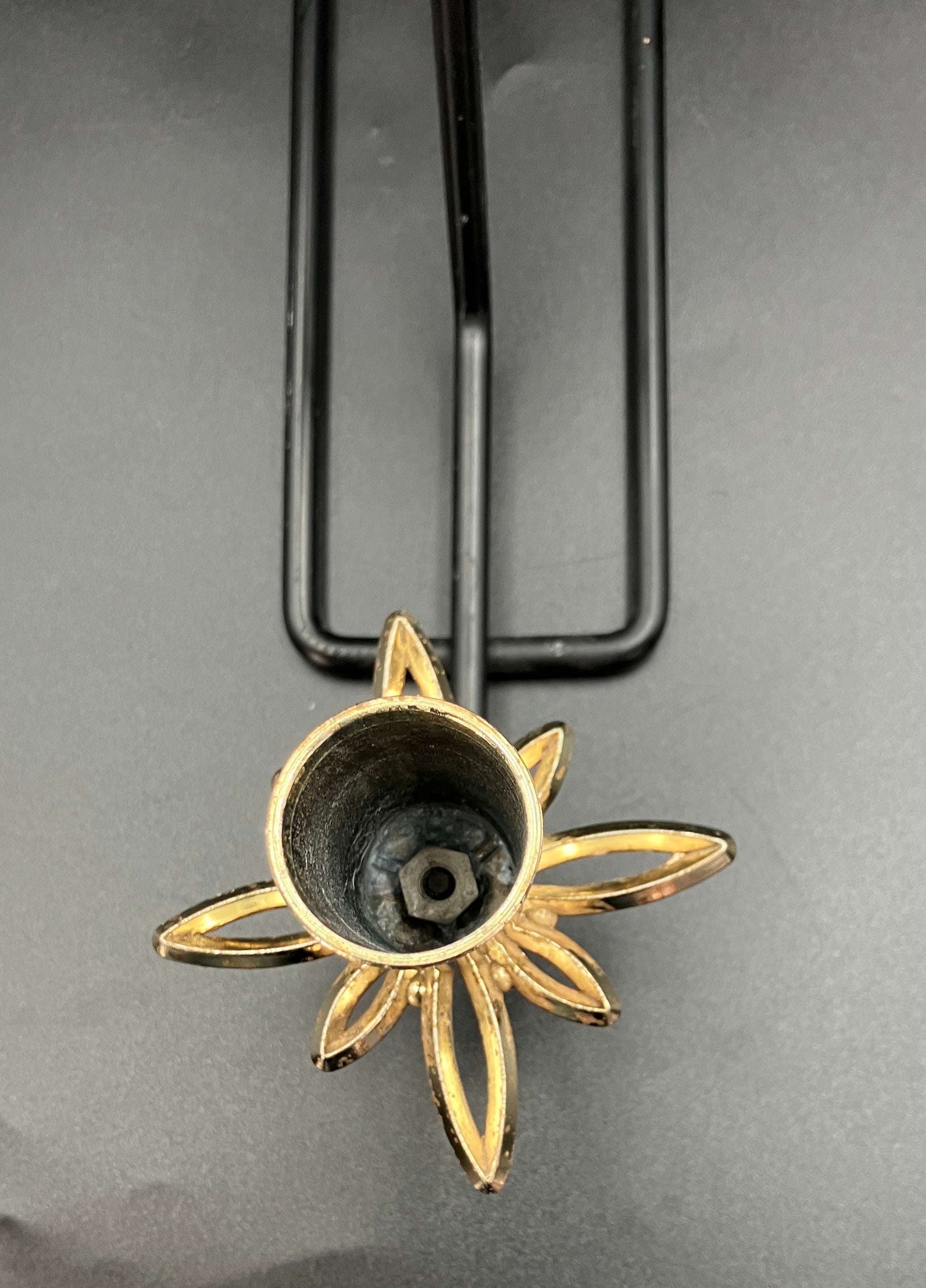 Mid Century Modern Candle Holder Starburst Candlestick Holder Rare