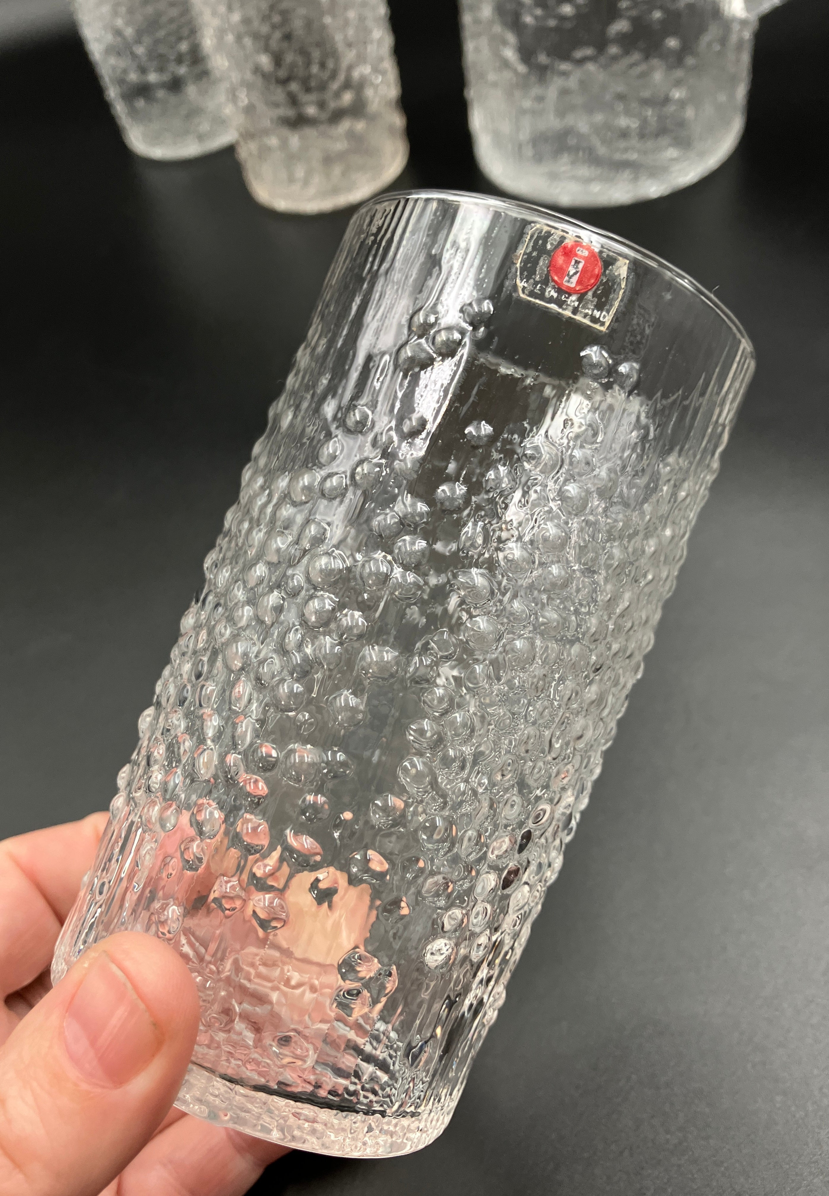 Share Iittala Hopla Glasses X4 & Pitcher Set by Tapio Wirkkala Made In Finland 1970s