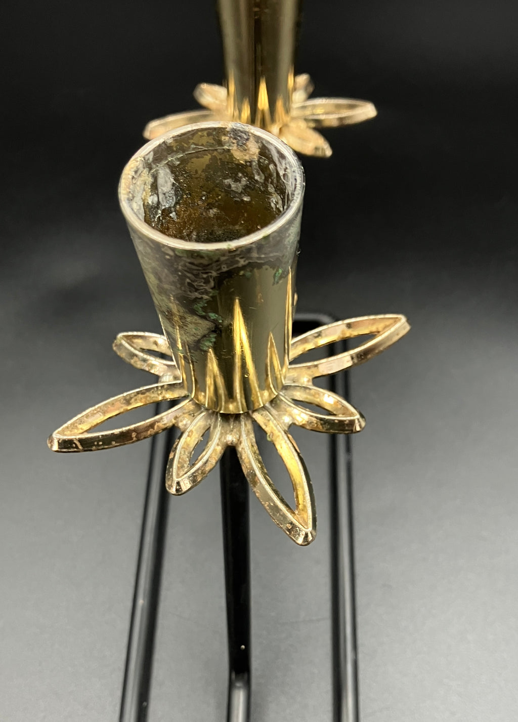 Mid Century Modern Candle Holder Starburst Candlestick Holder Rare