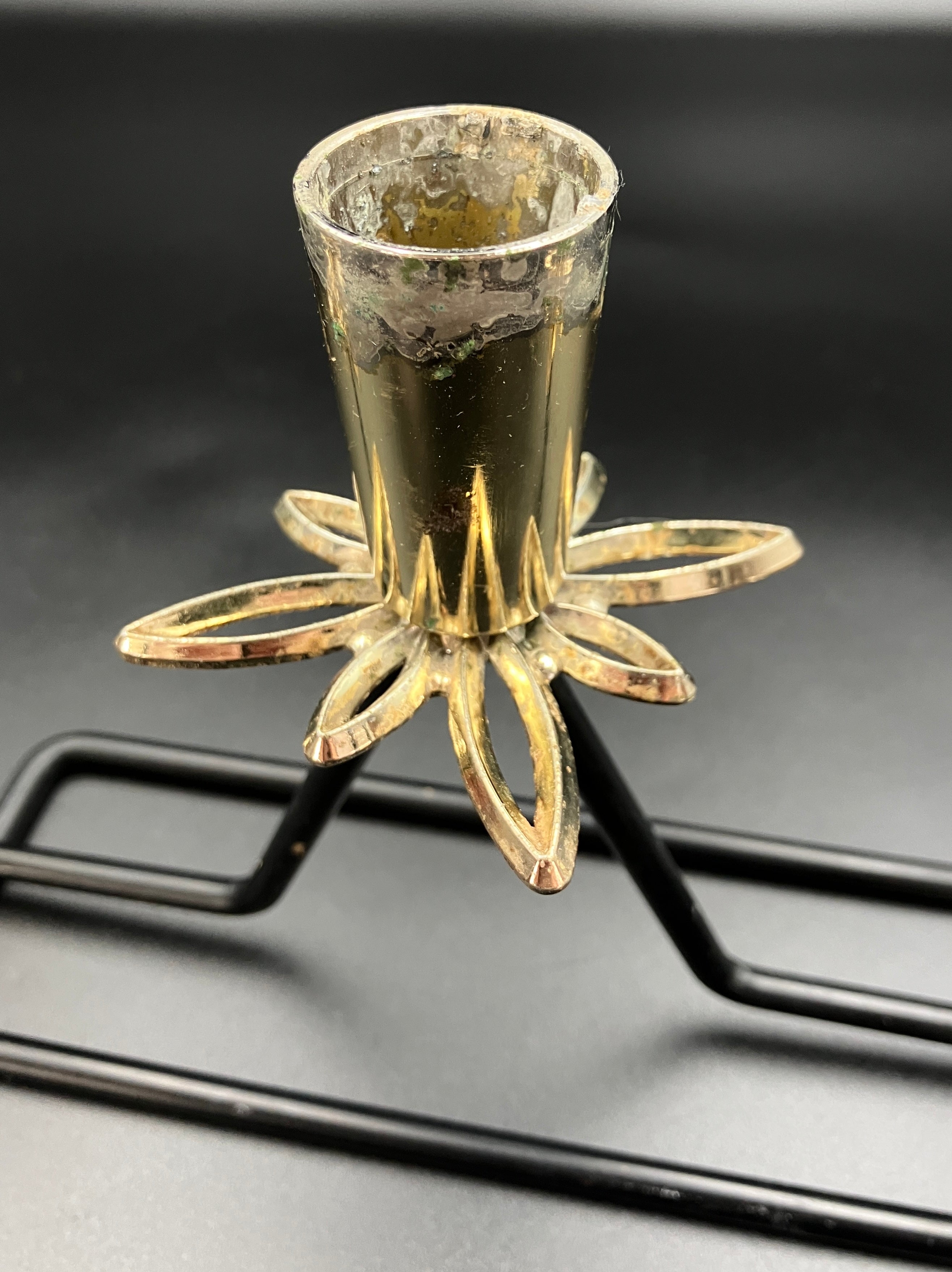 Mid Century Modern Candle Holder Starburst Candlestick Holder Rare