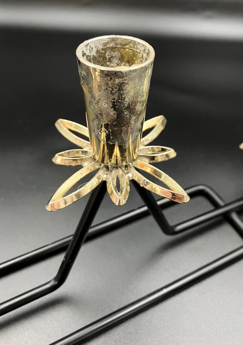 Mid Century Modern Candle Holder Starburst Candlestick Holder Rare