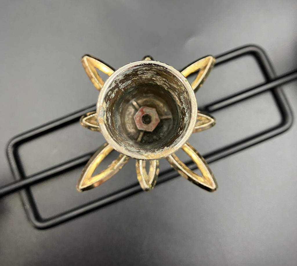 Mid Century Modern Candle Holder Starburst Candlestick Holder Rare