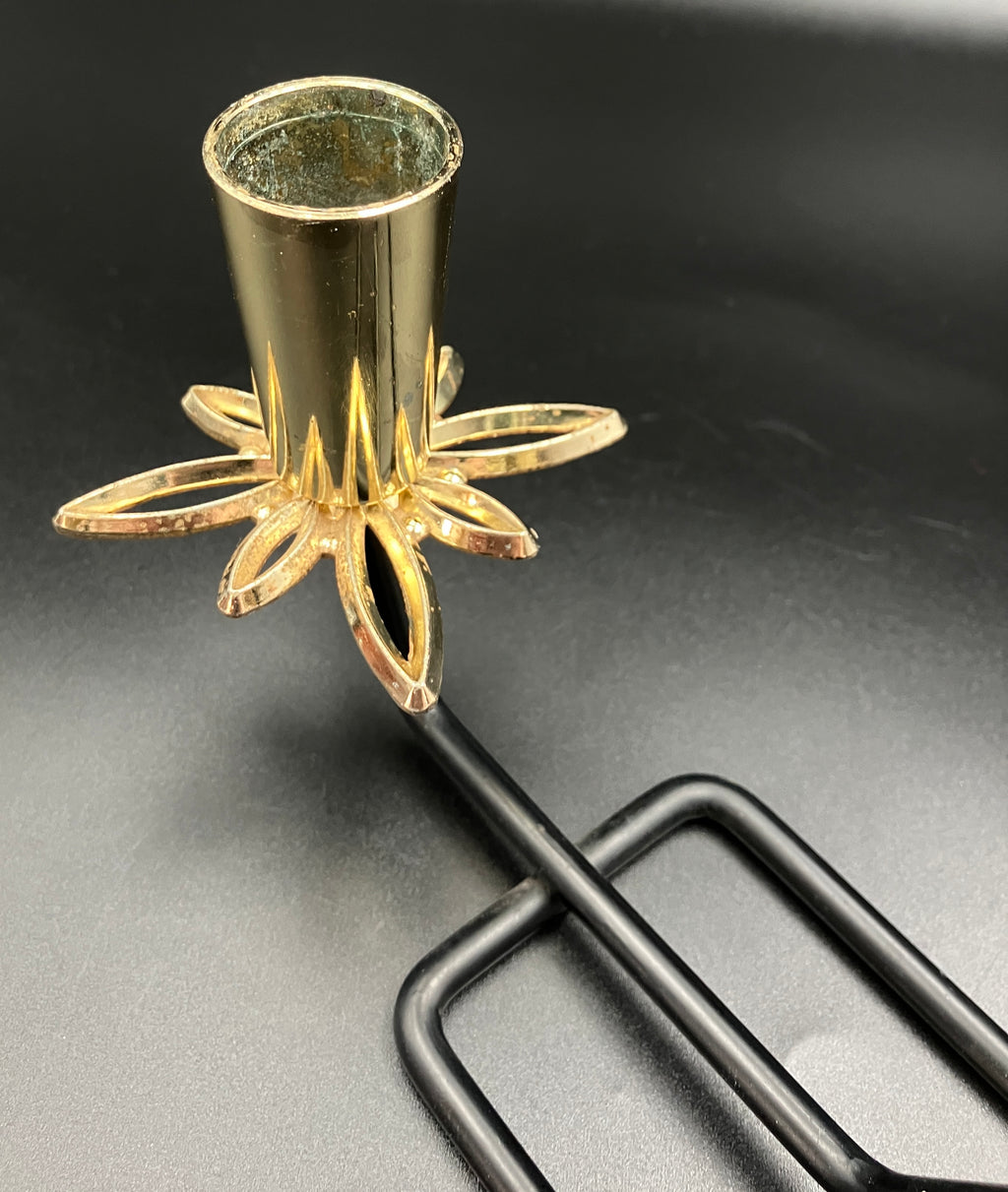 Mid Century Modern Candle Holder Starburst Candlestick Holder Rare