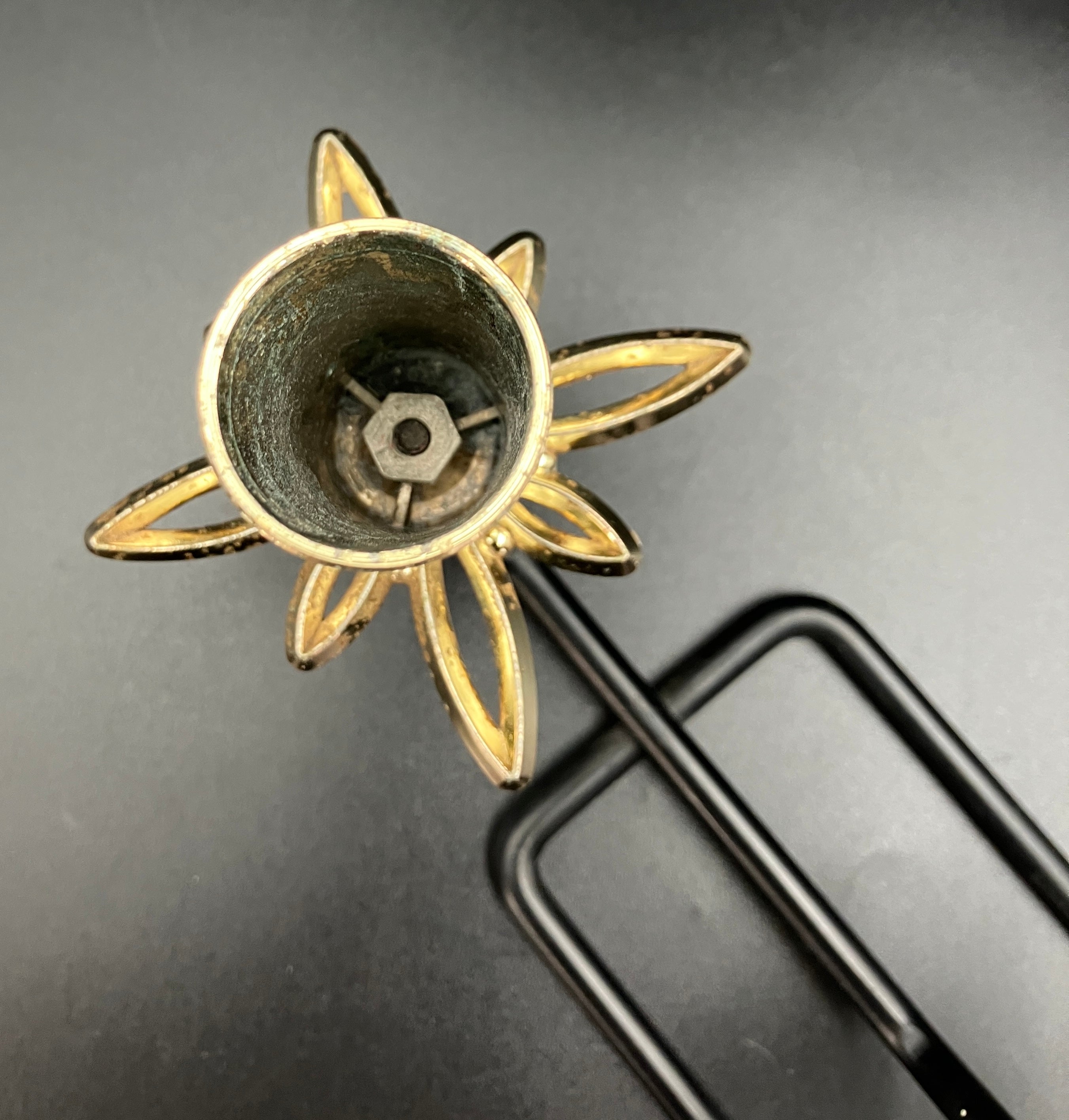 Mid Century Modern Candle Holder Starburst Candlestick Holder Rare