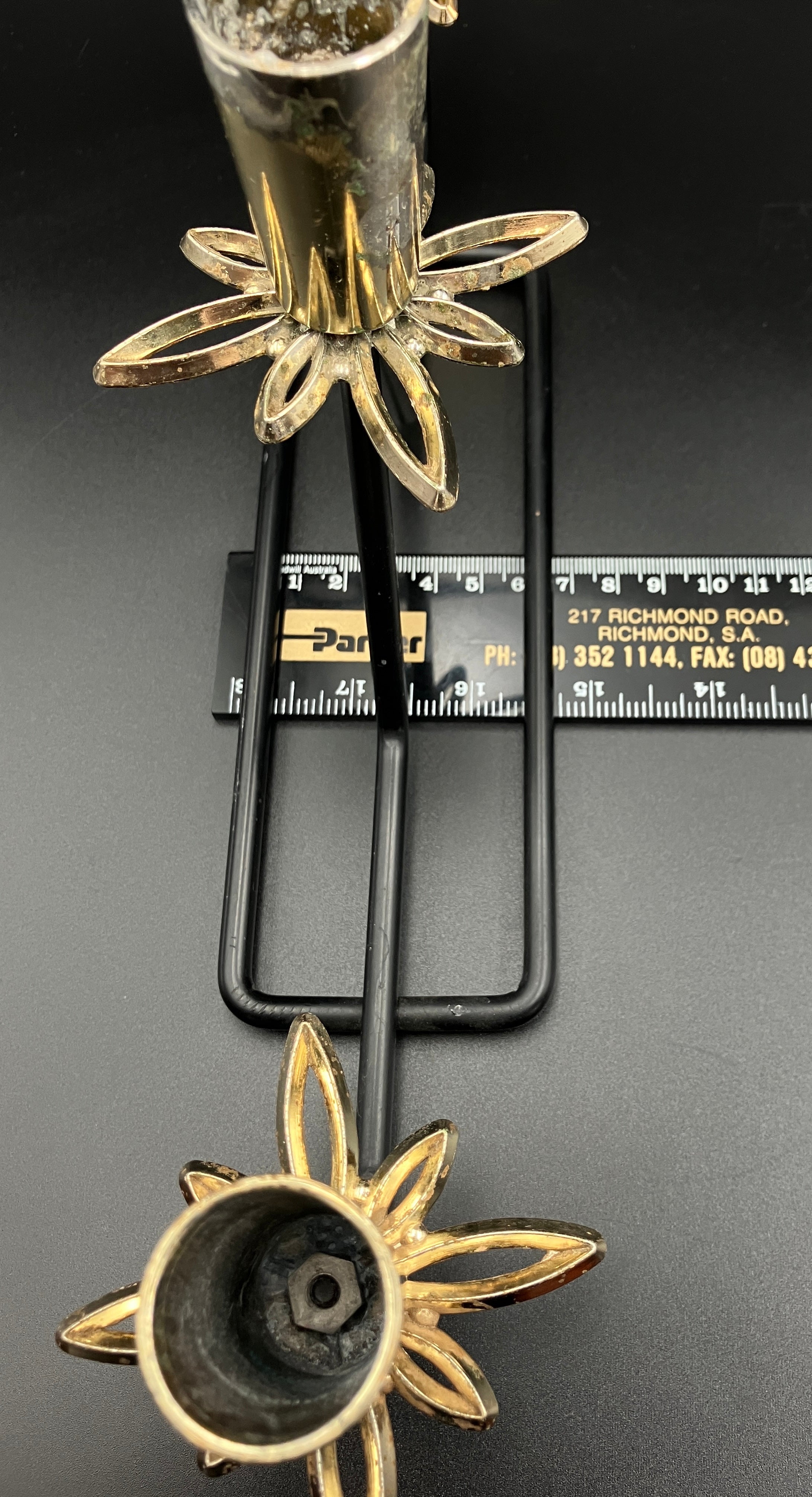 Mid Century Modern Candle Holder Starburst Candlestick Holder Rare